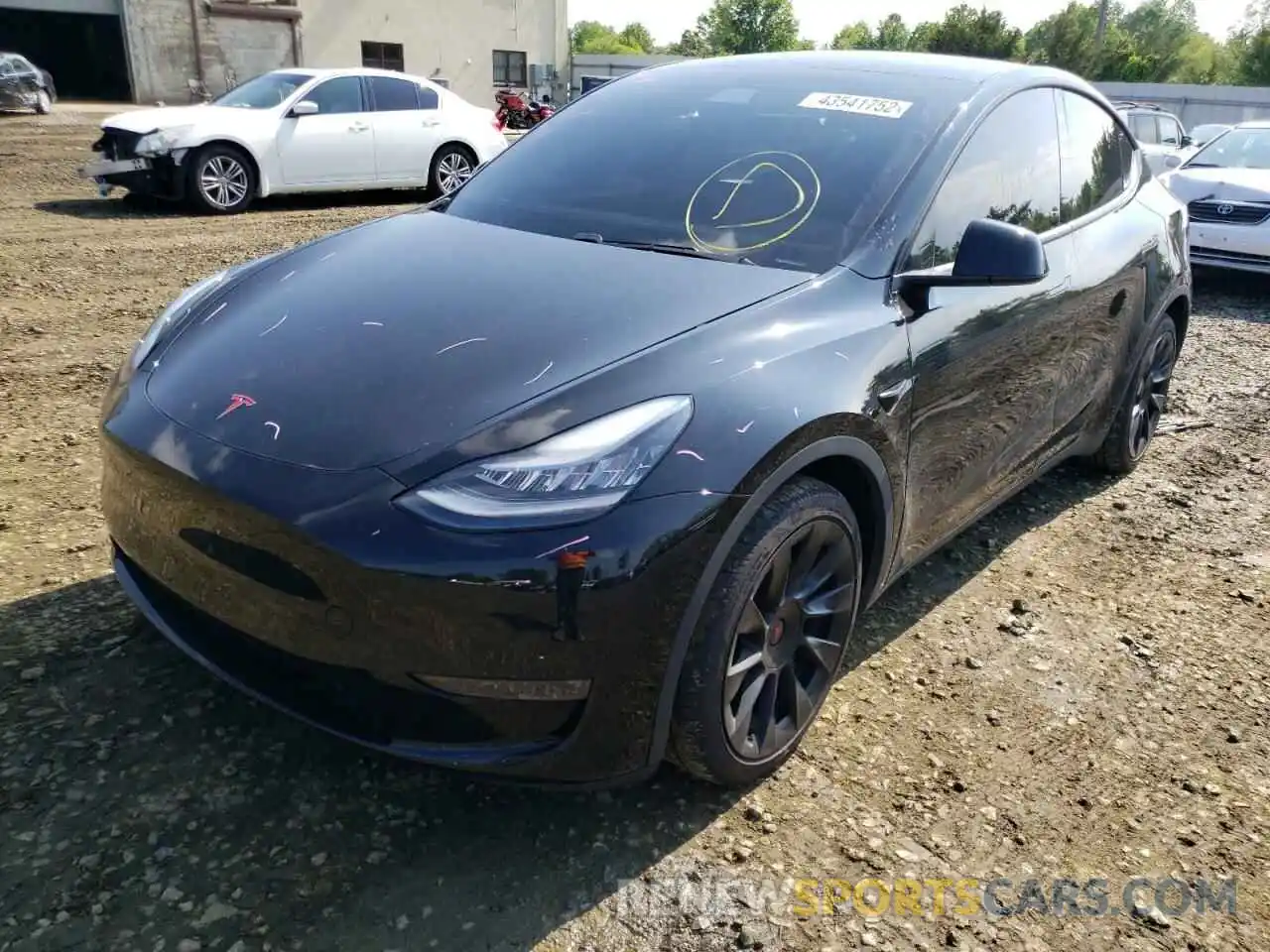 2 Фотография поврежденного автомобиля 5YJYGDEE9MF078410 TESLA MODEL Y 2021