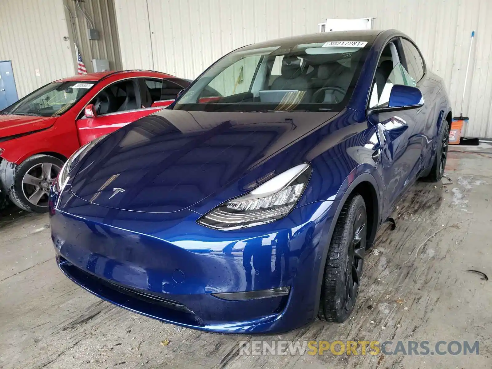 2 Фотография поврежденного автомобиля 5YJYGDEE9MF087558 TESLA MODEL Y 2021