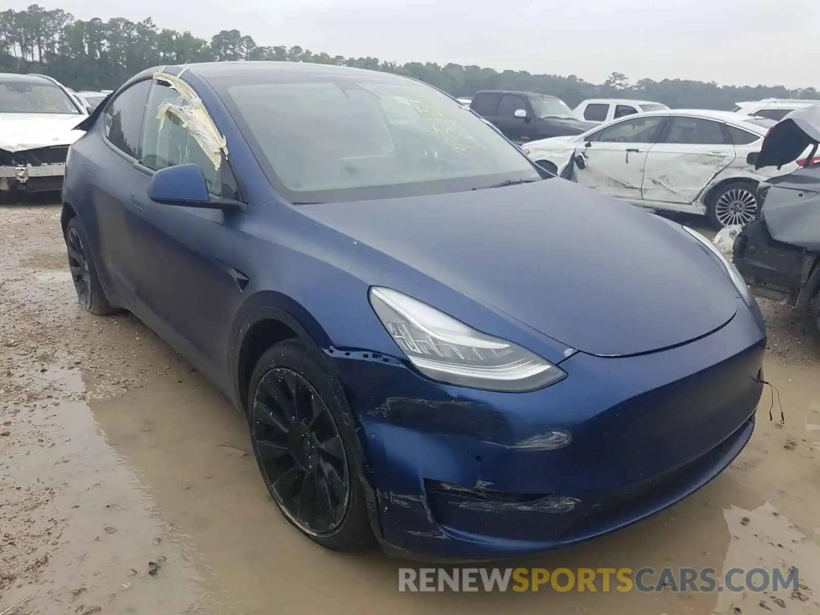 1 Photograph of a damaged car 5YJYGDEE9MF089598 TESLA MODEL Y 2021