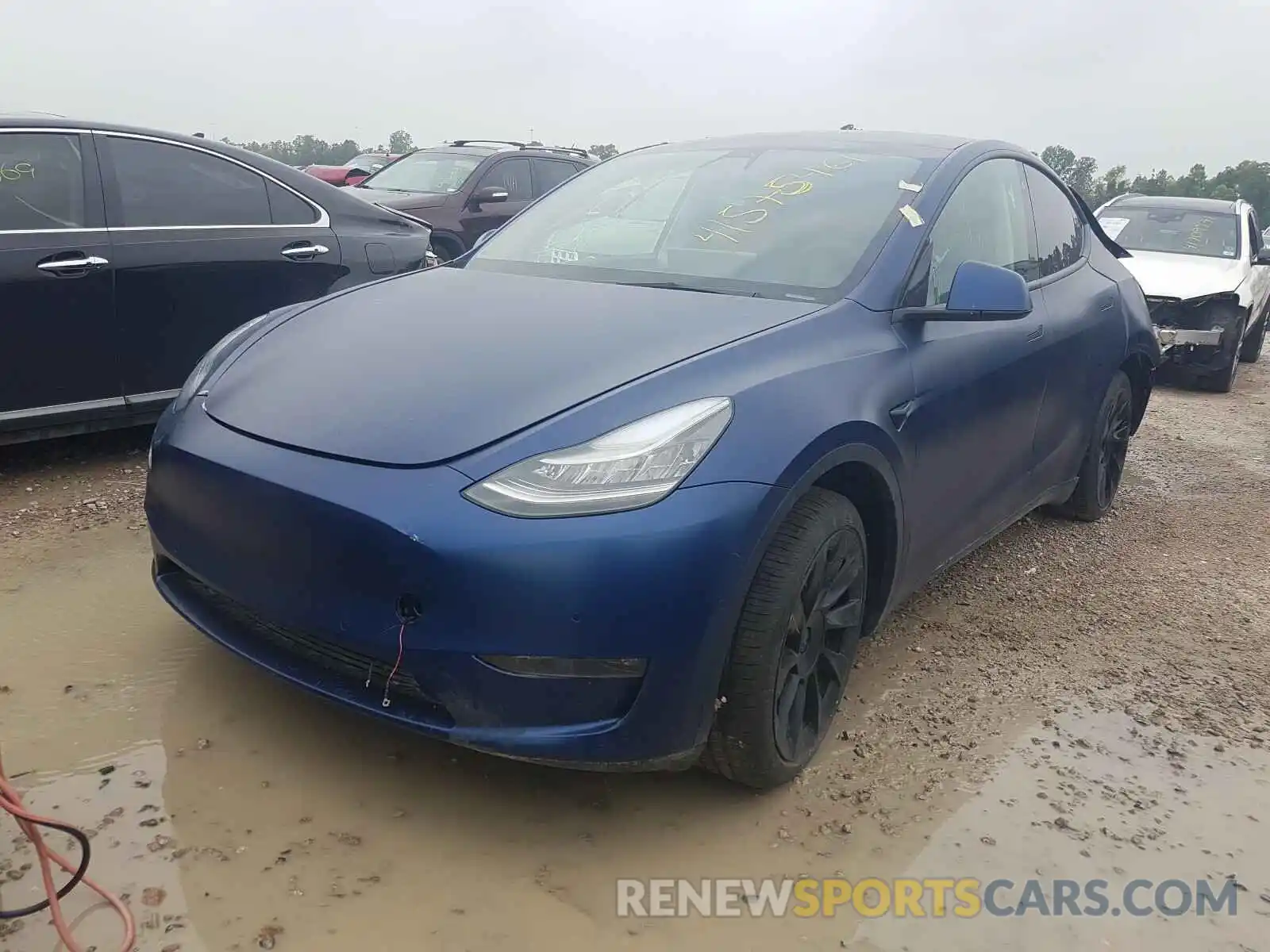 2 Photograph of a damaged car 5YJYGDEE9MF089598 TESLA MODEL Y 2021