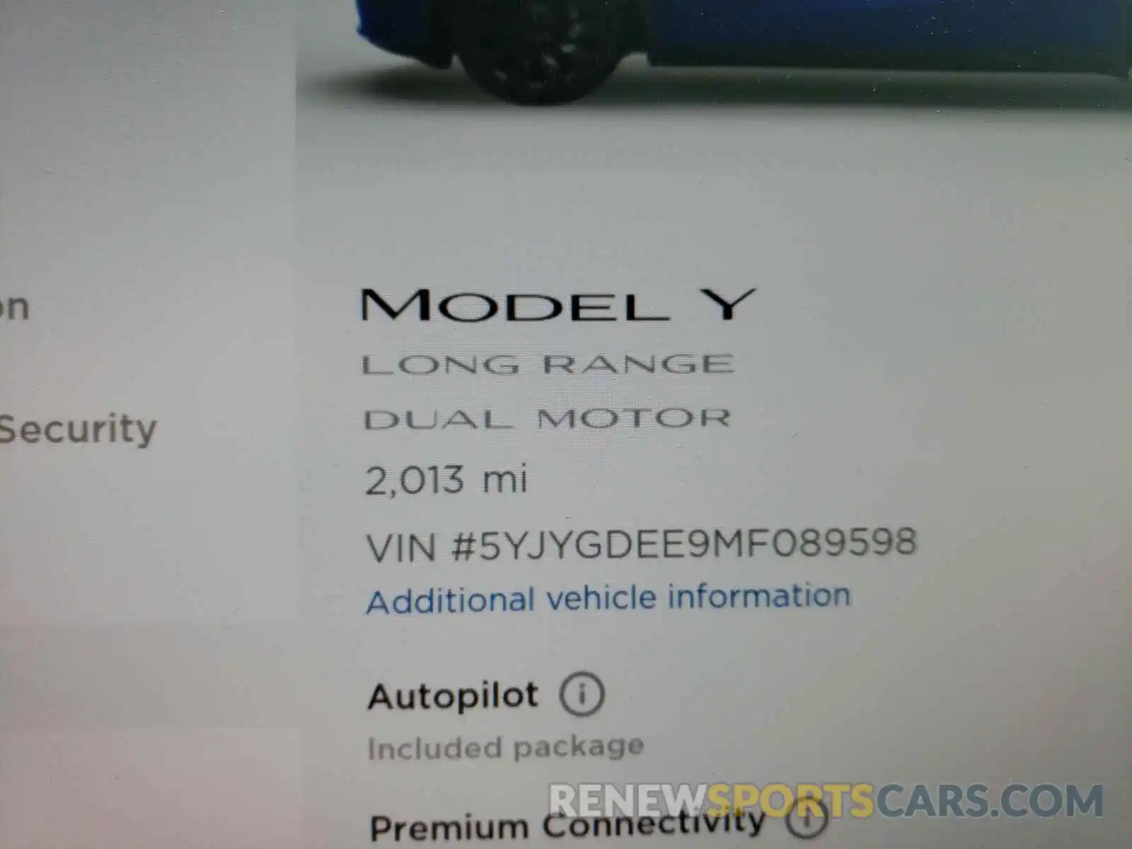 8 Photograph of a damaged car 5YJYGDEE9MF089598 TESLA MODEL Y 2021