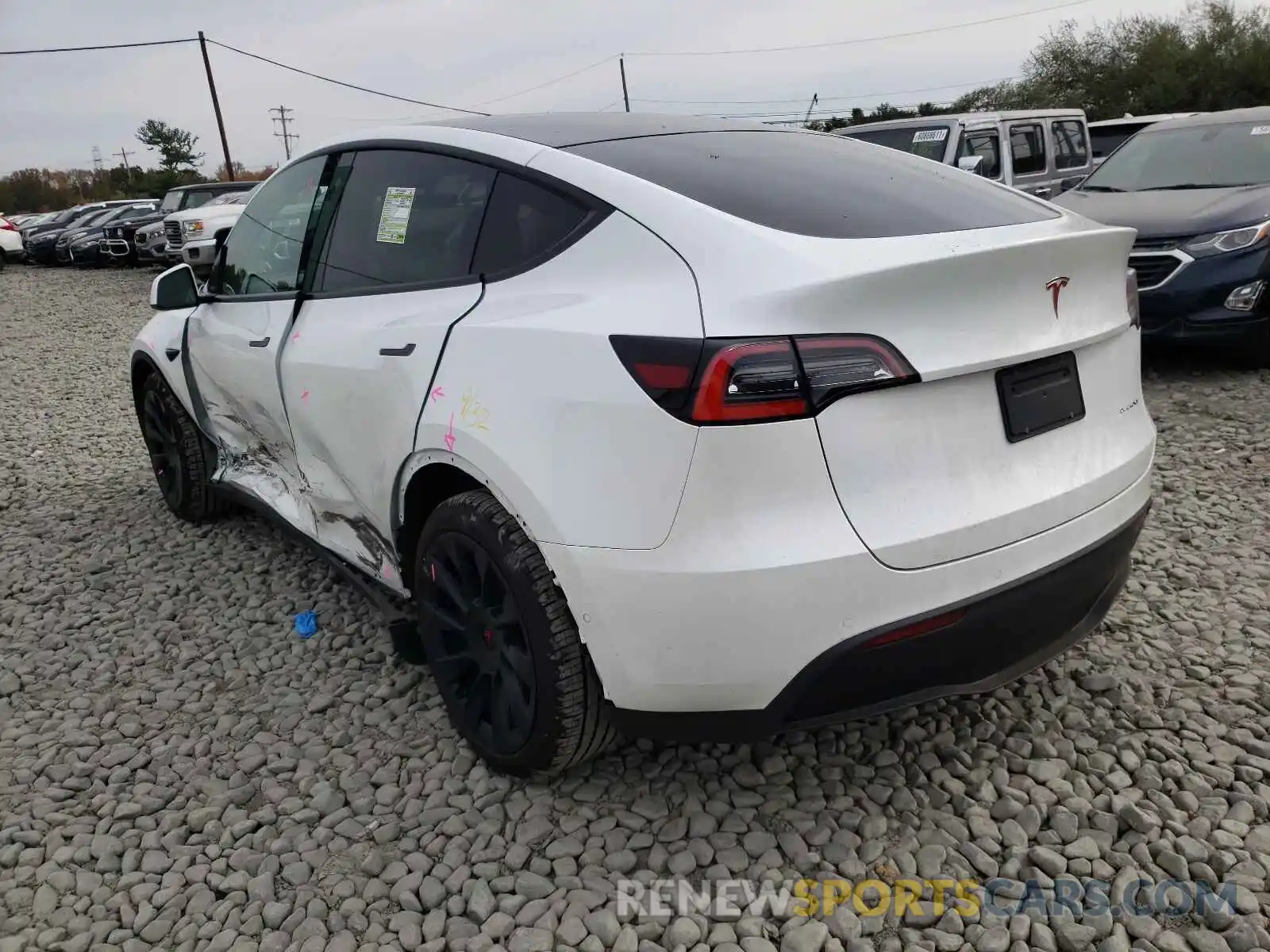 3 Фотография поврежденного автомобиля 5YJYGDEE9MF090671 TESLA MODEL Y 2021