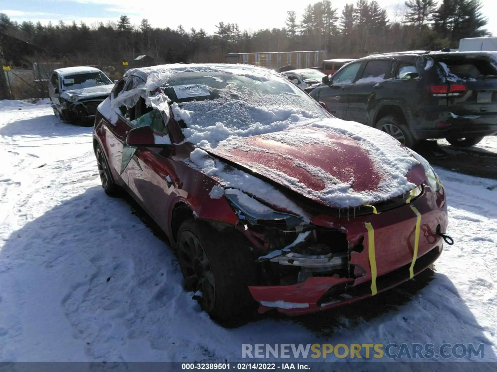 1 Photograph of a damaged car 5YJYGDEE9MF100163 TESLA MODEL Y 2021