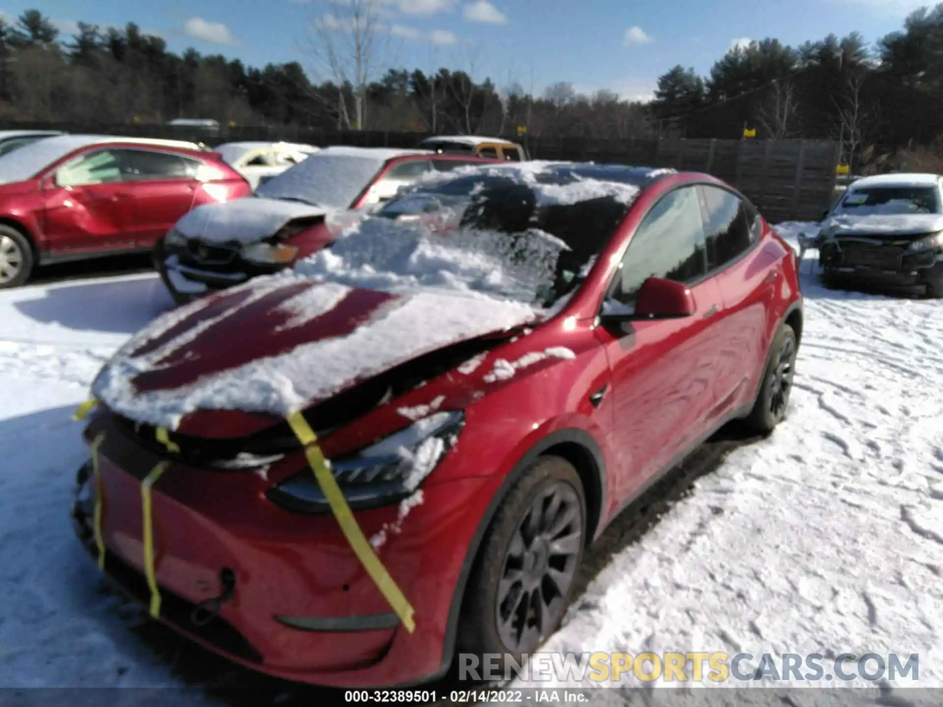 2 Фотография поврежденного автомобиля 5YJYGDEE9MF100163 TESLA MODEL Y 2021