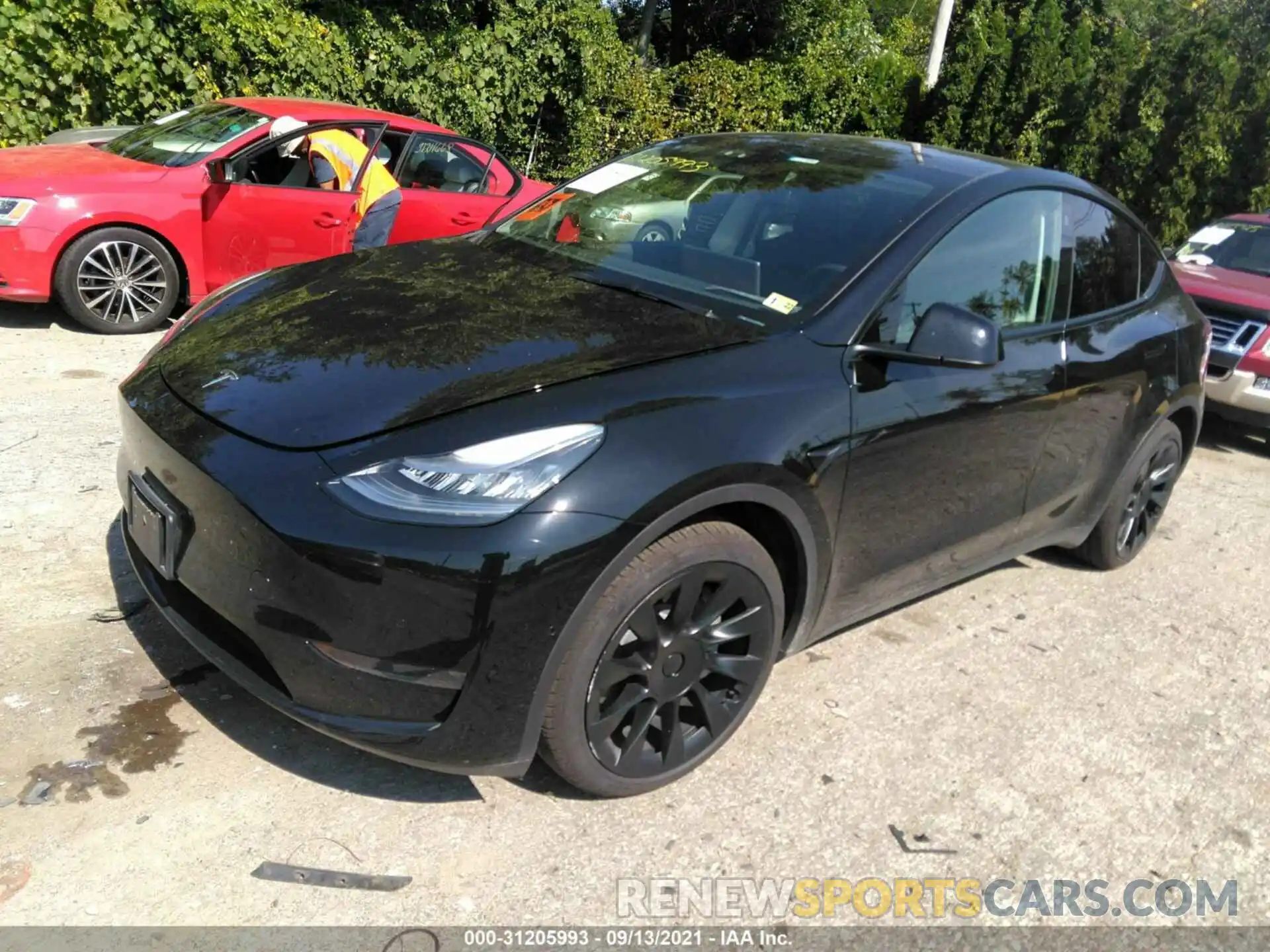 2 Photograph of a damaged car 5YJYGDEE9MF100230 TESLA MODEL Y 2021