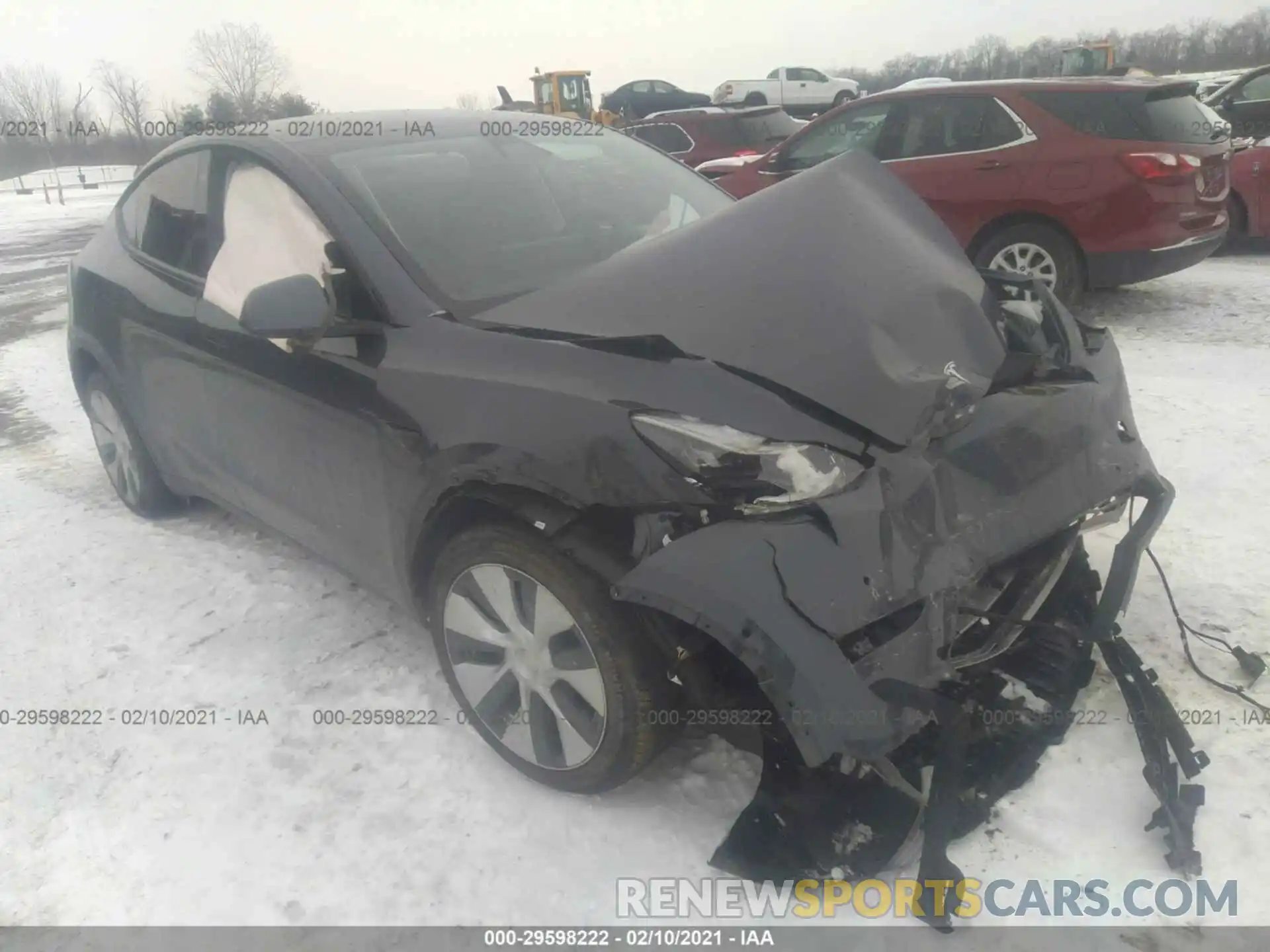 1 Photograph of a damaged car 5YJYGDEE9MF106626 TESLA MODEL Y 2021