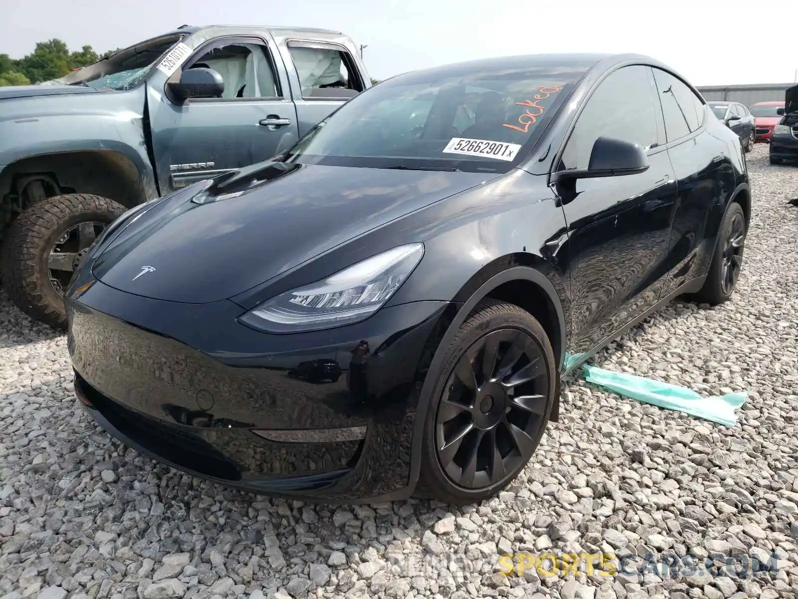 2 Фотография поврежденного автомобиля 5YJYGDEE9MF107923 TESLA MODEL Y 2021