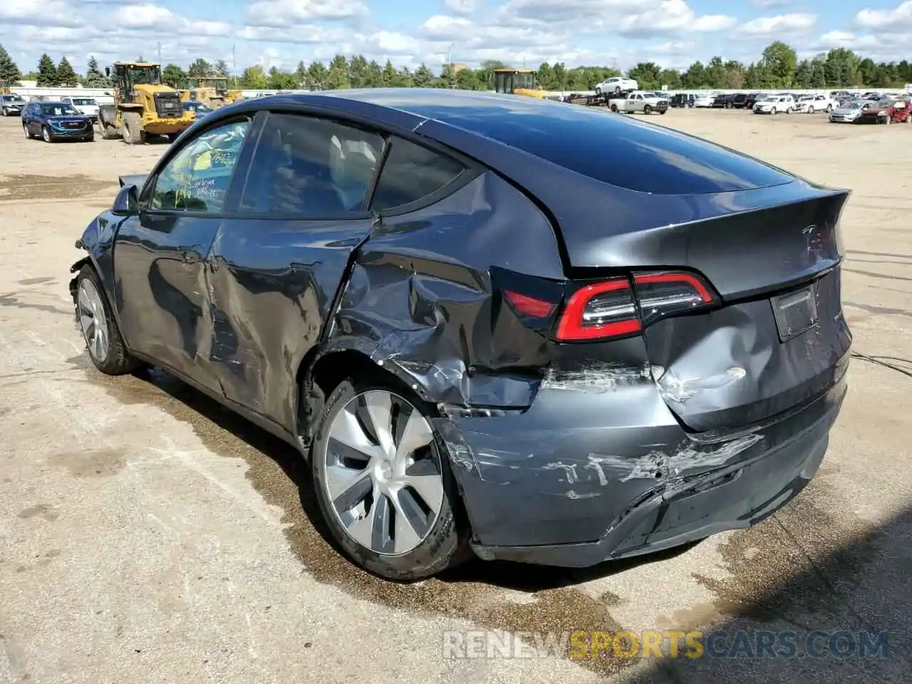 3 Photograph of a damaged car 5YJYGDEE9MF117092 TESLA MODEL Y 2021