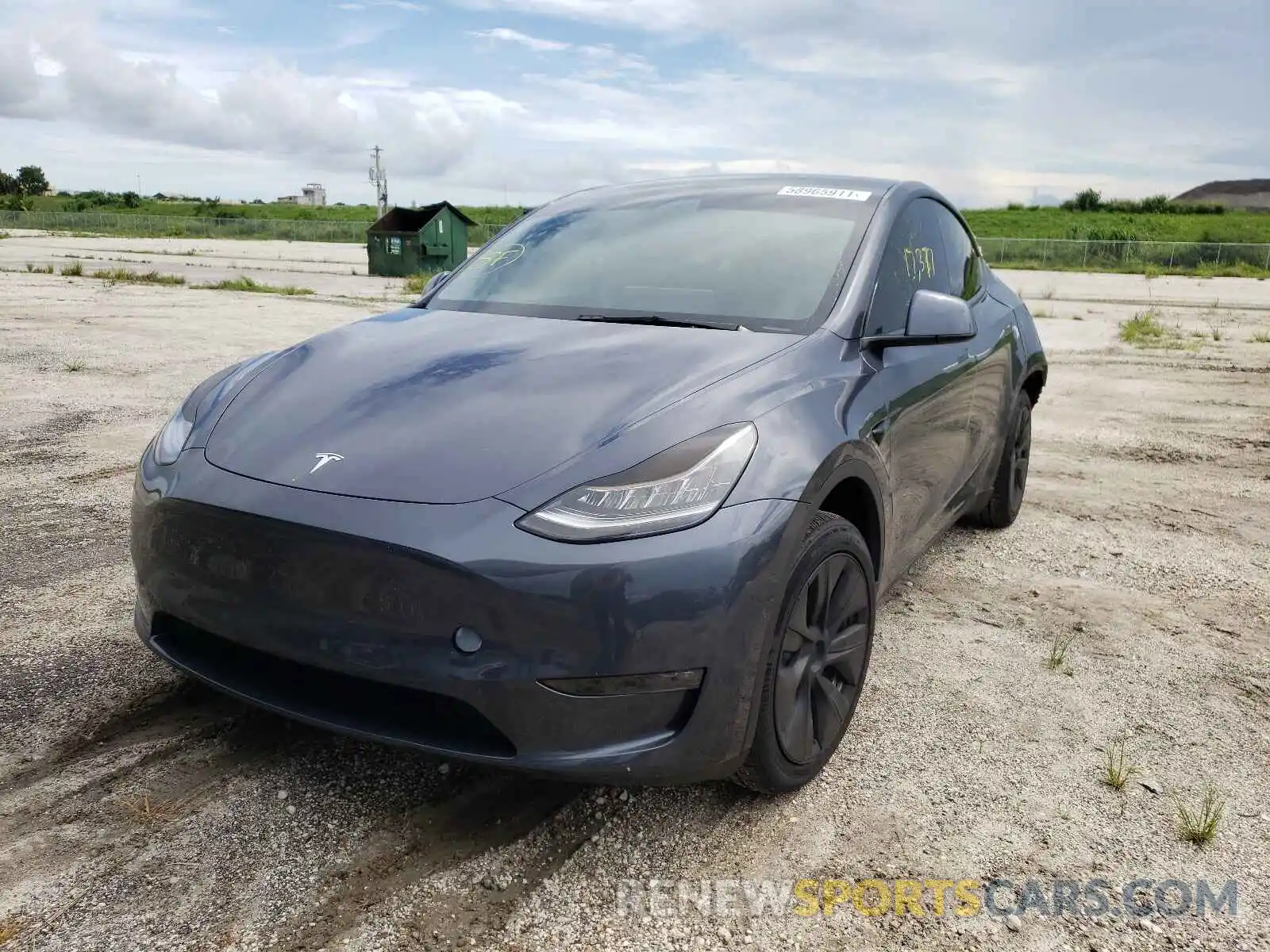 2 Photograph of a damaged car 5YJYGDEE9MF122177 TESLA MODEL Y 2021