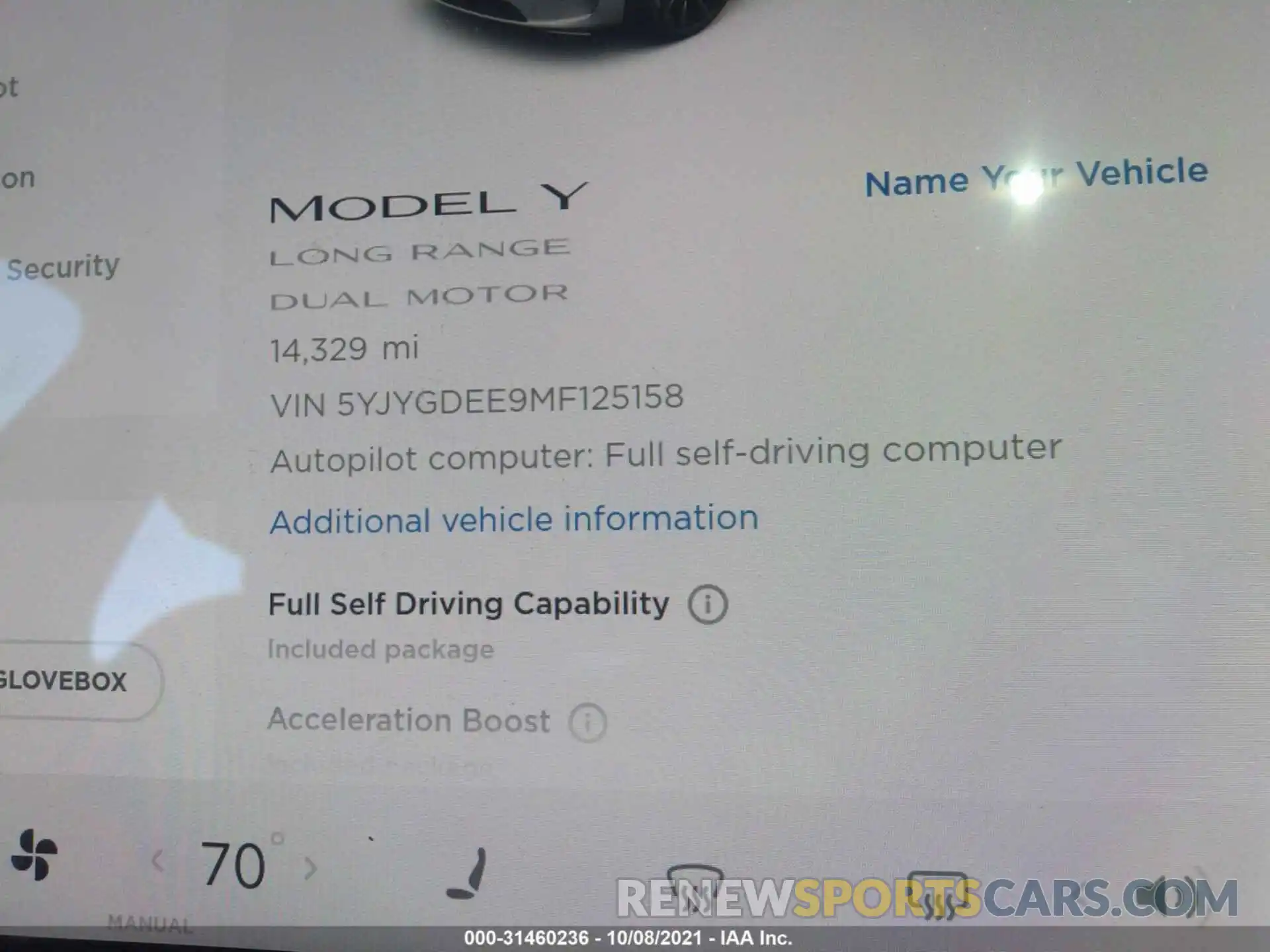 7 Photograph of a damaged car 5YJYGDEE9MF125158 TESLA MODEL Y 2021