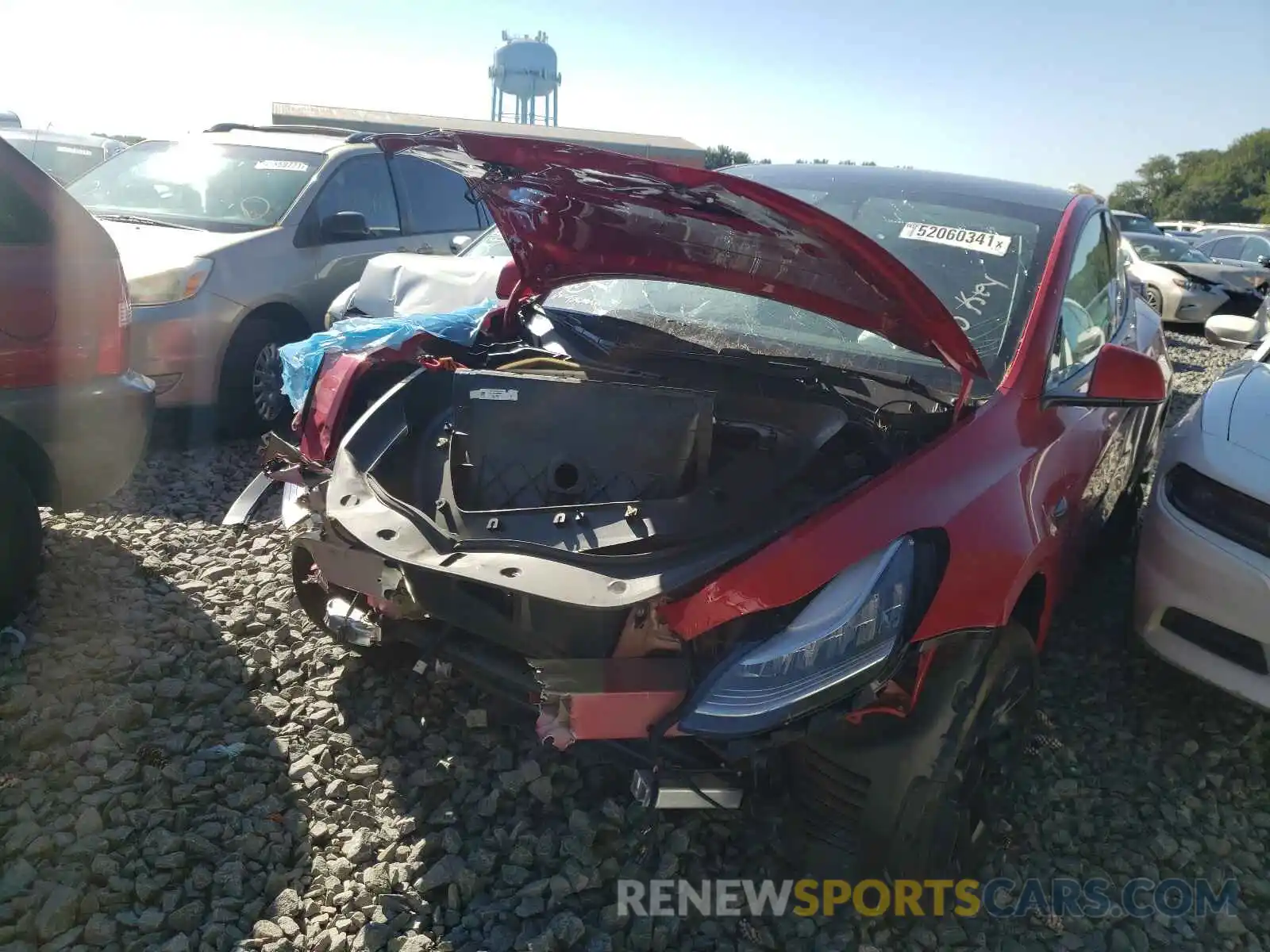 2 Photograph of a damaged car 5YJYGDEE9MF125659 TESLA MODEL Y 2021