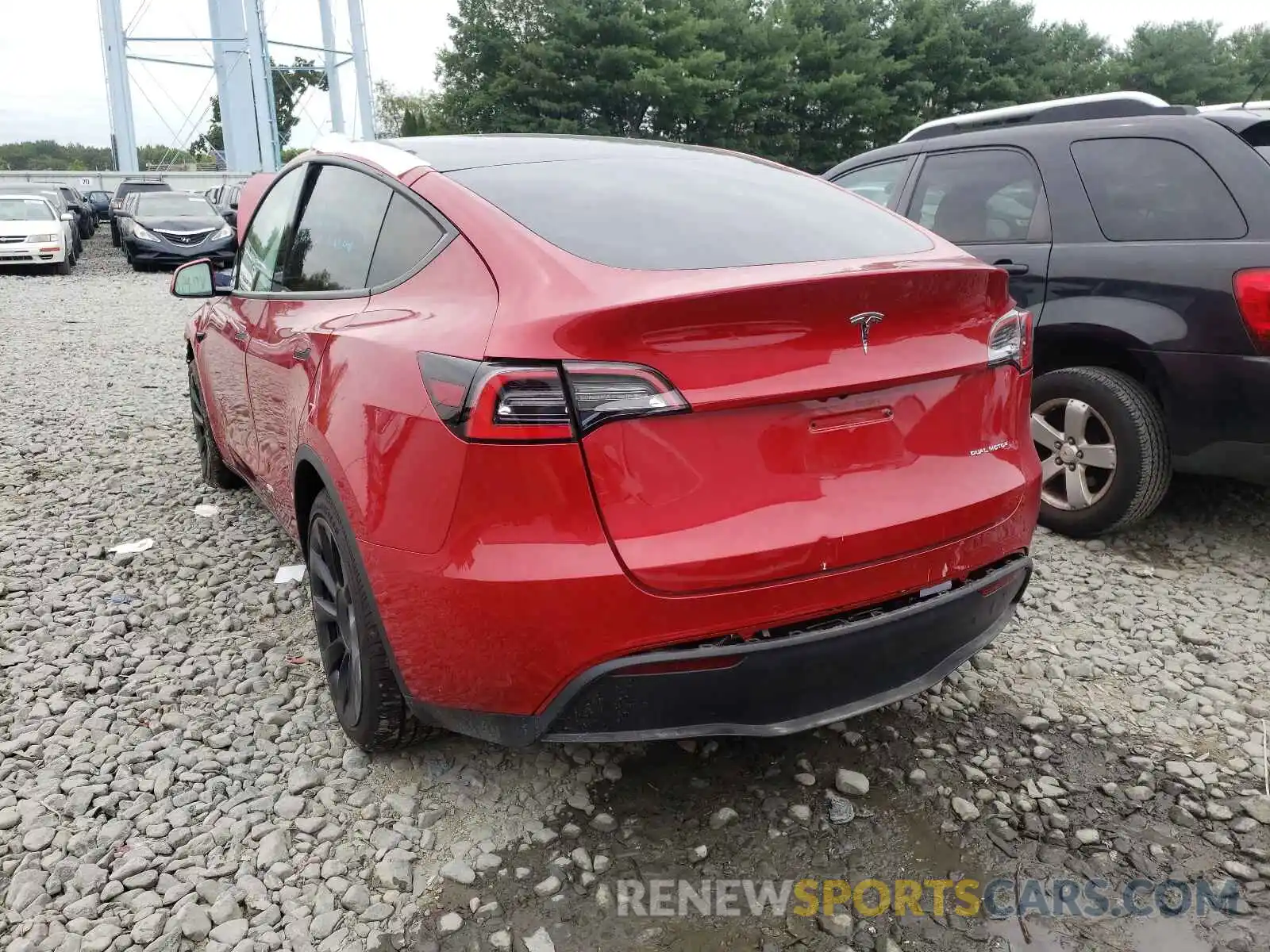 3 Фотография поврежденного автомобиля 5YJYGDEE9MF125659 TESLA MODEL Y 2021