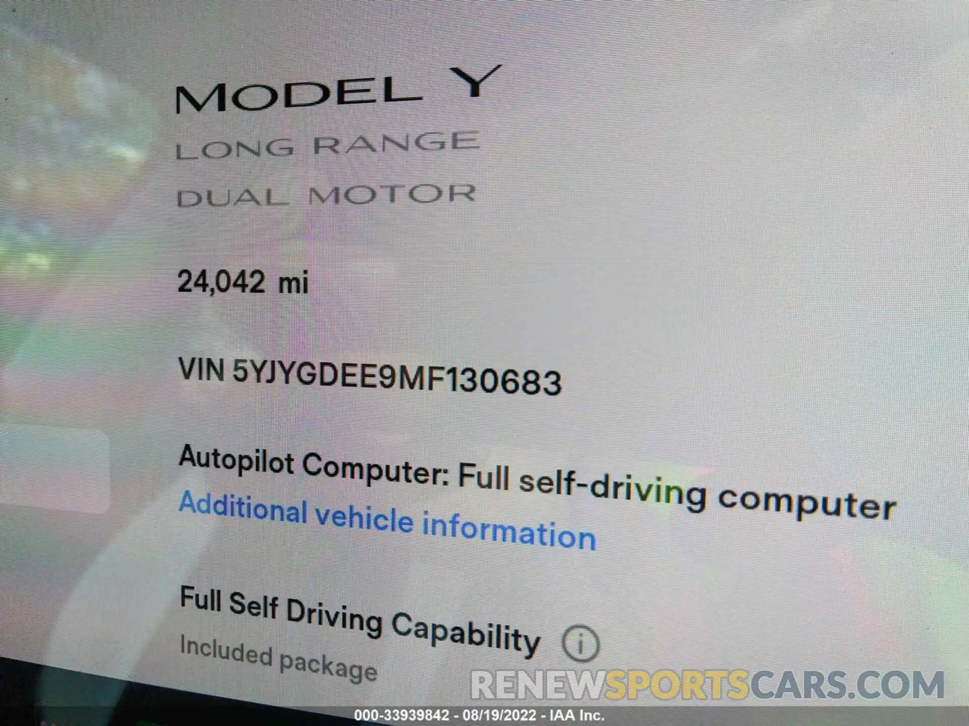 7 Photograph of a damaged car 5YJYGDEE9MF130683 TESLA MODEL Y 2021