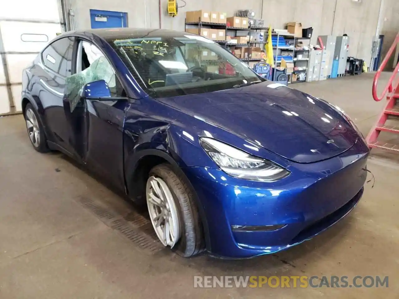 1 Photograph of a damaged car 5YJYGDEE9MF130912 TESLA MODEL Y 2021