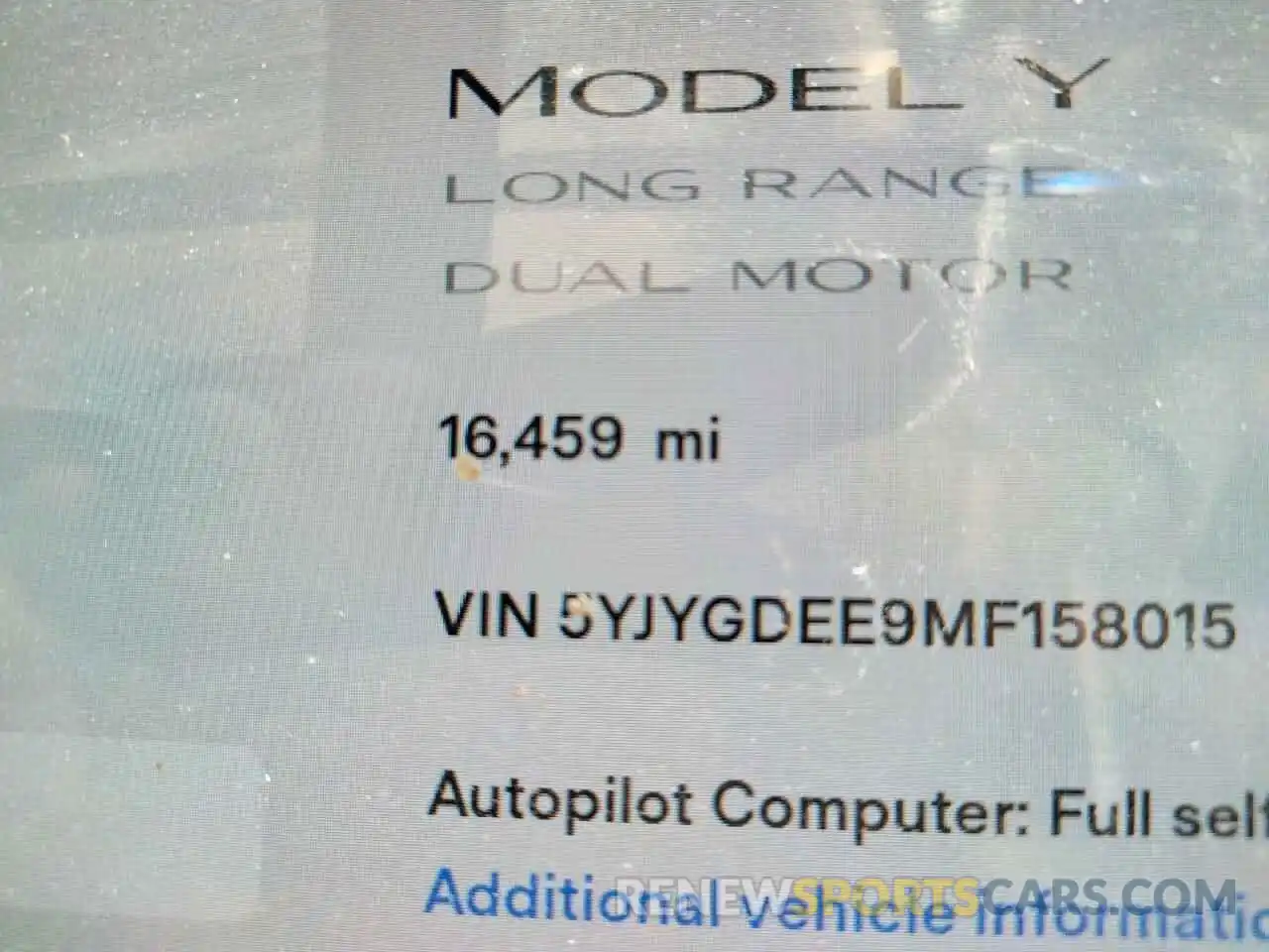 8 Фотография поврежденного автомобиля 5YJYGDEE9MF158015 TESLA MODEL Y 2021