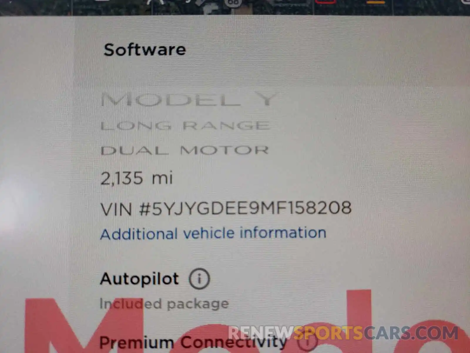 8 Photograph of a damaged car 5YJYGDEE9MF158208 TESLA MODEL Y 2021