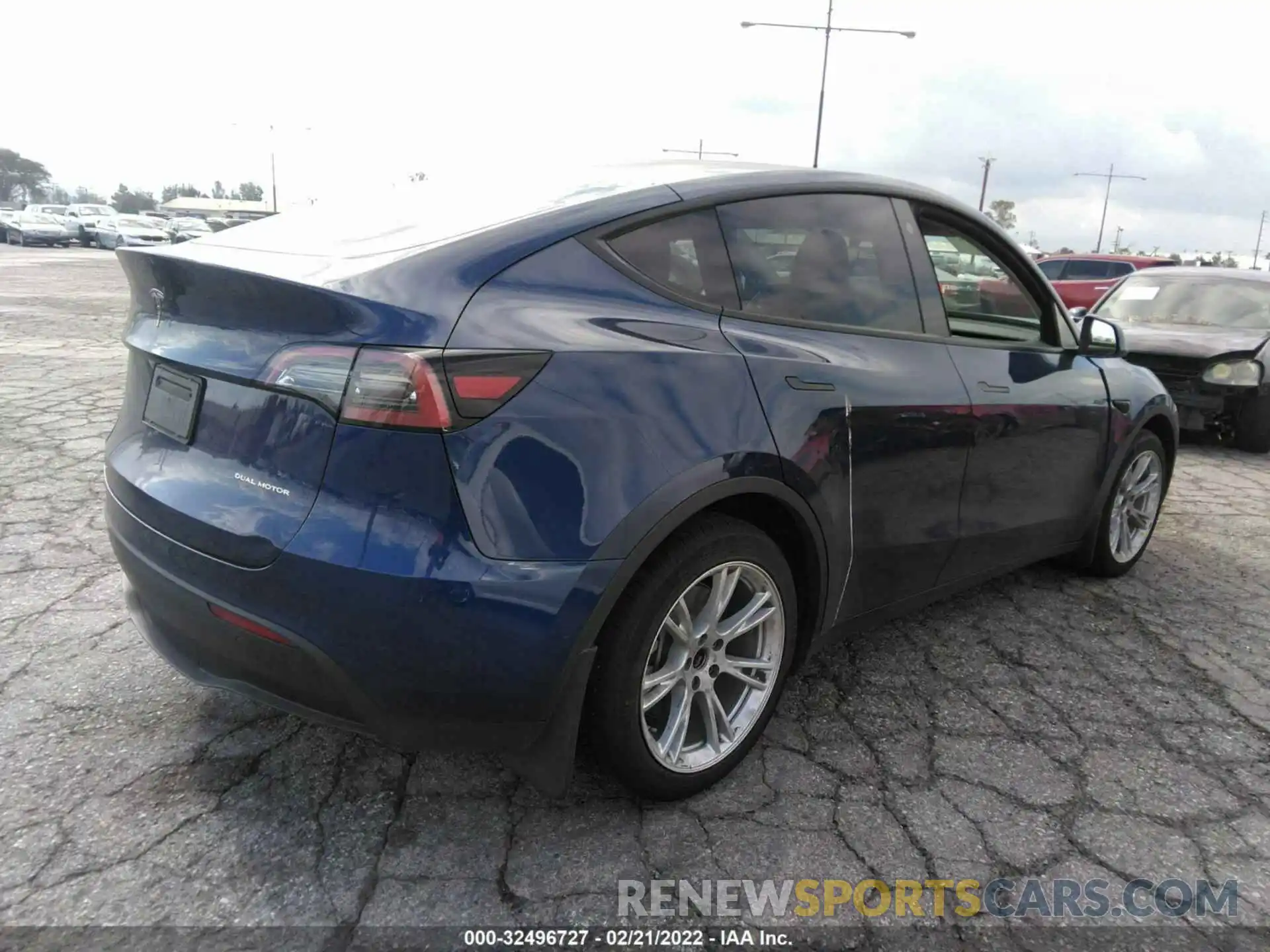 4 Фотография поврежденного автомобиля 5YJYGDEE9MF173307 TESLA MODEL Y 2021