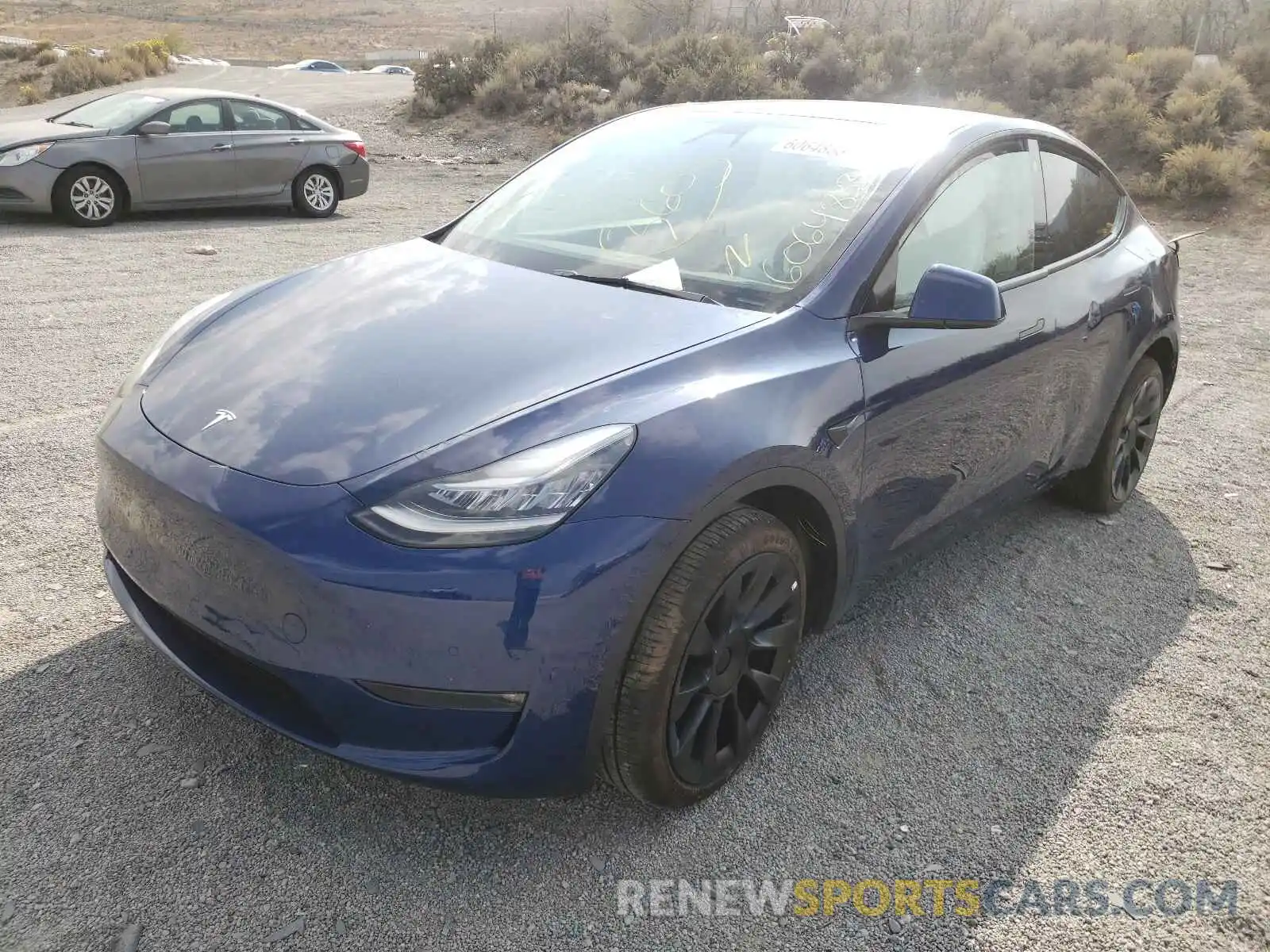 2 Фотография поврежденного автомобиля 5YJYGDEE9MF176417 TESLA MODEL Y 2021