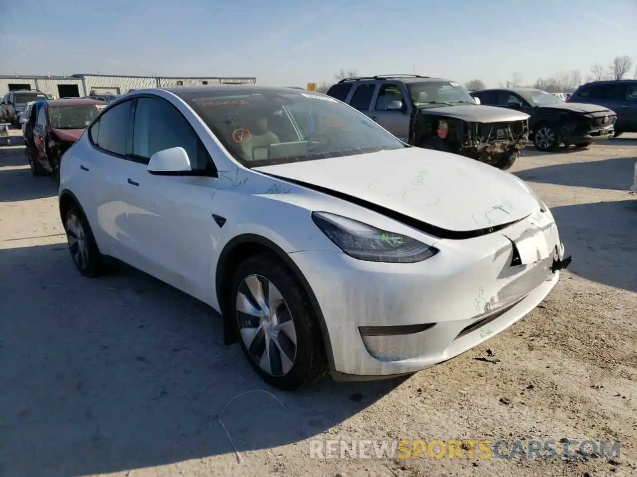 1 Фотография поврежденного автомобиля 5YJYGDEE9MF185263 TESLA MODEL Y 2021