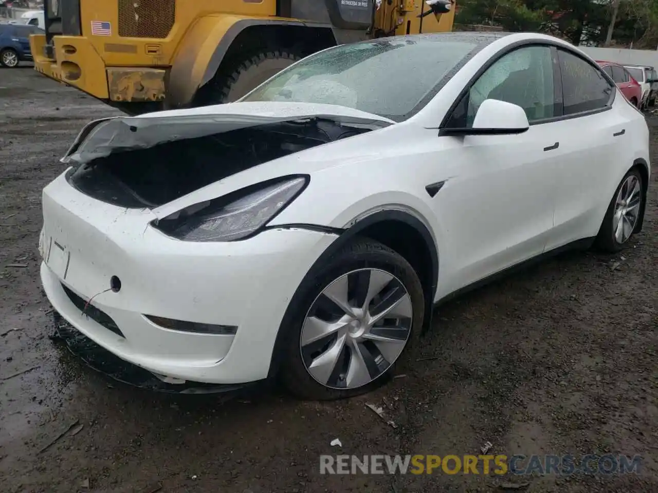 2 Photograph of a damaged car 5YJYGDEE9MF185408 TESLA MODEL Y 2021