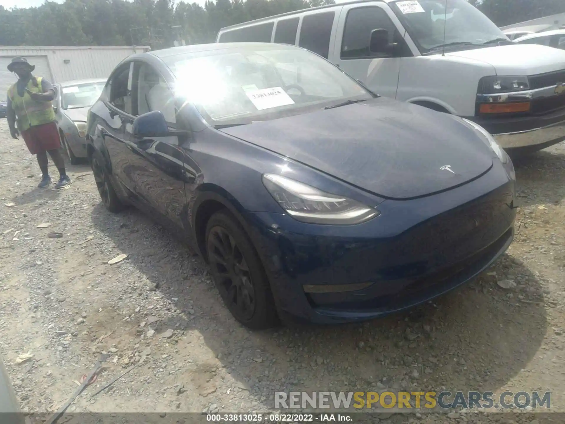 1 Фотография поврежденного автомобиля 5YJYGDEE9MF186784 TESLA MODEL Y 2021