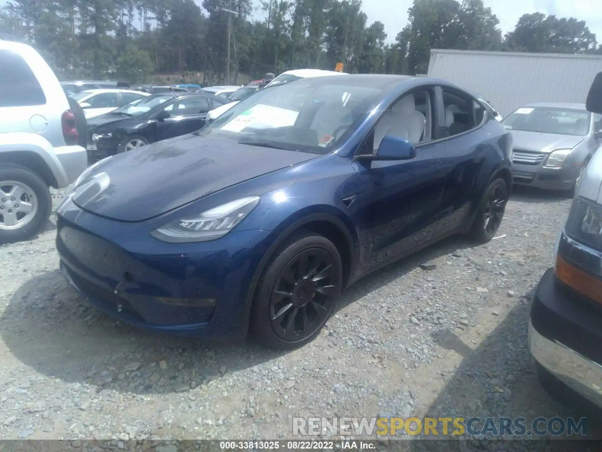 2 Фотография поврежденного автомобиля 5YJYGDEE9MF186784 TESLA MODEL Y 2021