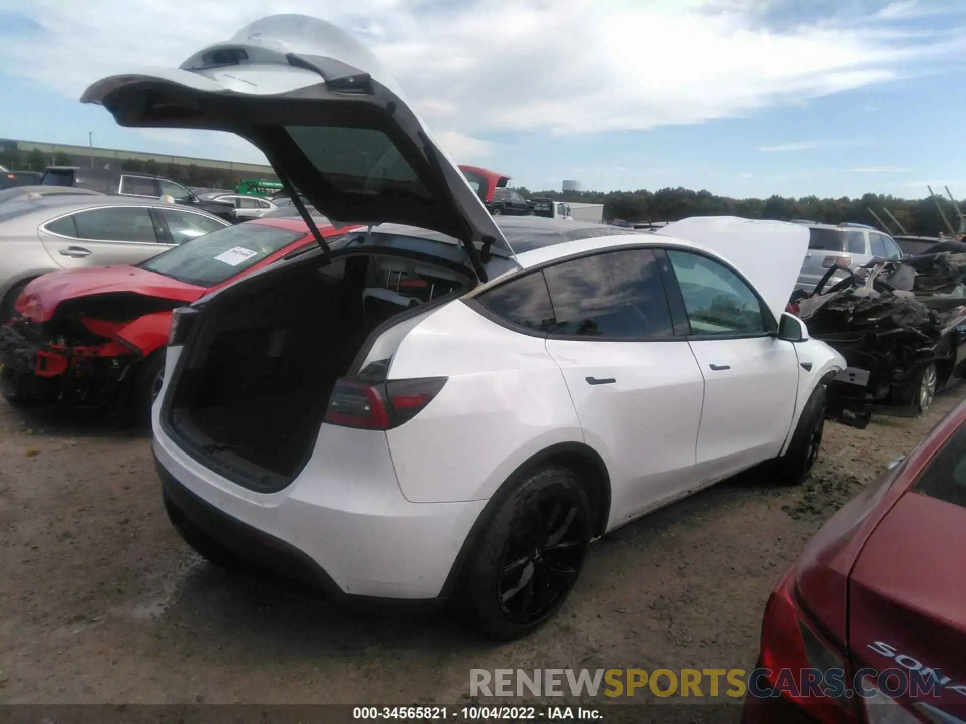 4 Фотография поврежденного автомобиля 5YJYGDEE9MF187224 TESLA MODEL Y 2021