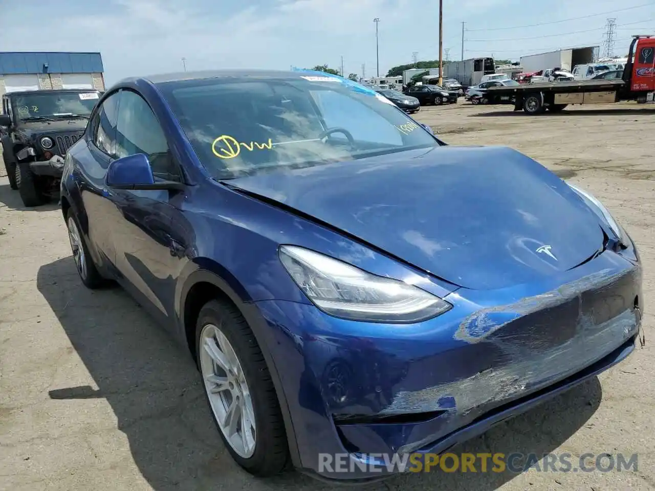 1 Photograph of a damaged car 5YJYGDEE9MF188034 TESLA MODEL Y 2021