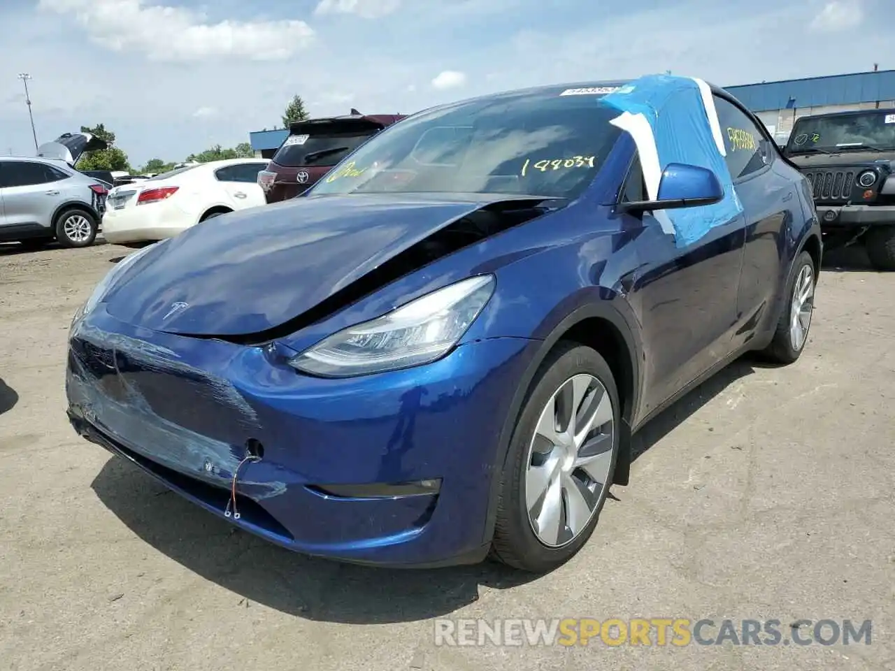 2 Photograph of a damaged car 5YJYGDEE9MF188034 TESLA MODEL Y 2021