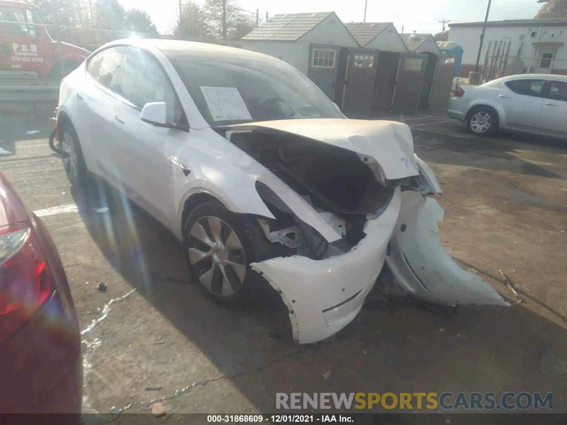 1 Photograph of a damaged car 5YJYGDEE9MF189975 TESLA MODEL Y 2021