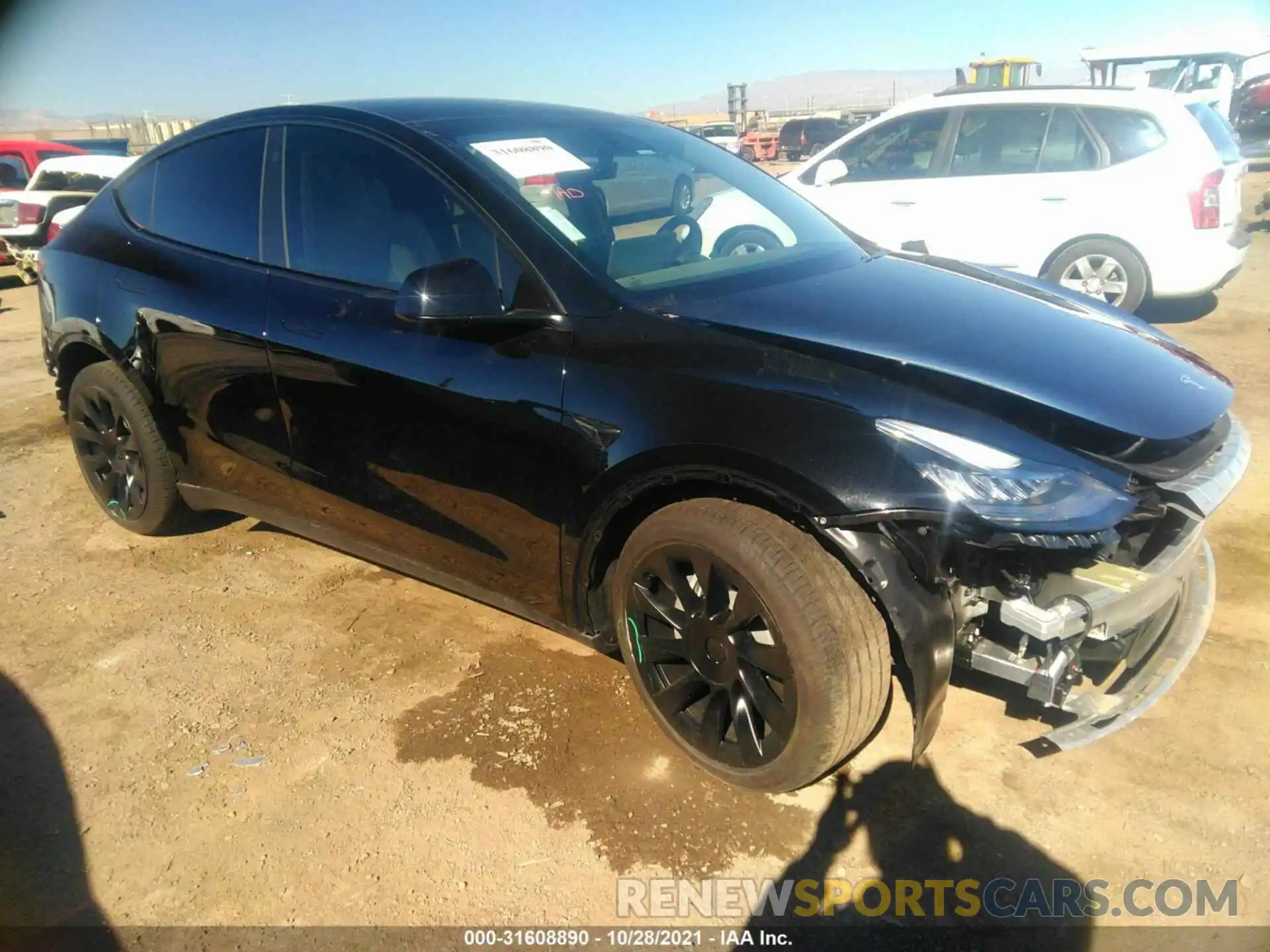 1 Photograph of a damaged car 5YJYGDEE9MF195503 TESLA MODEL Y 2021