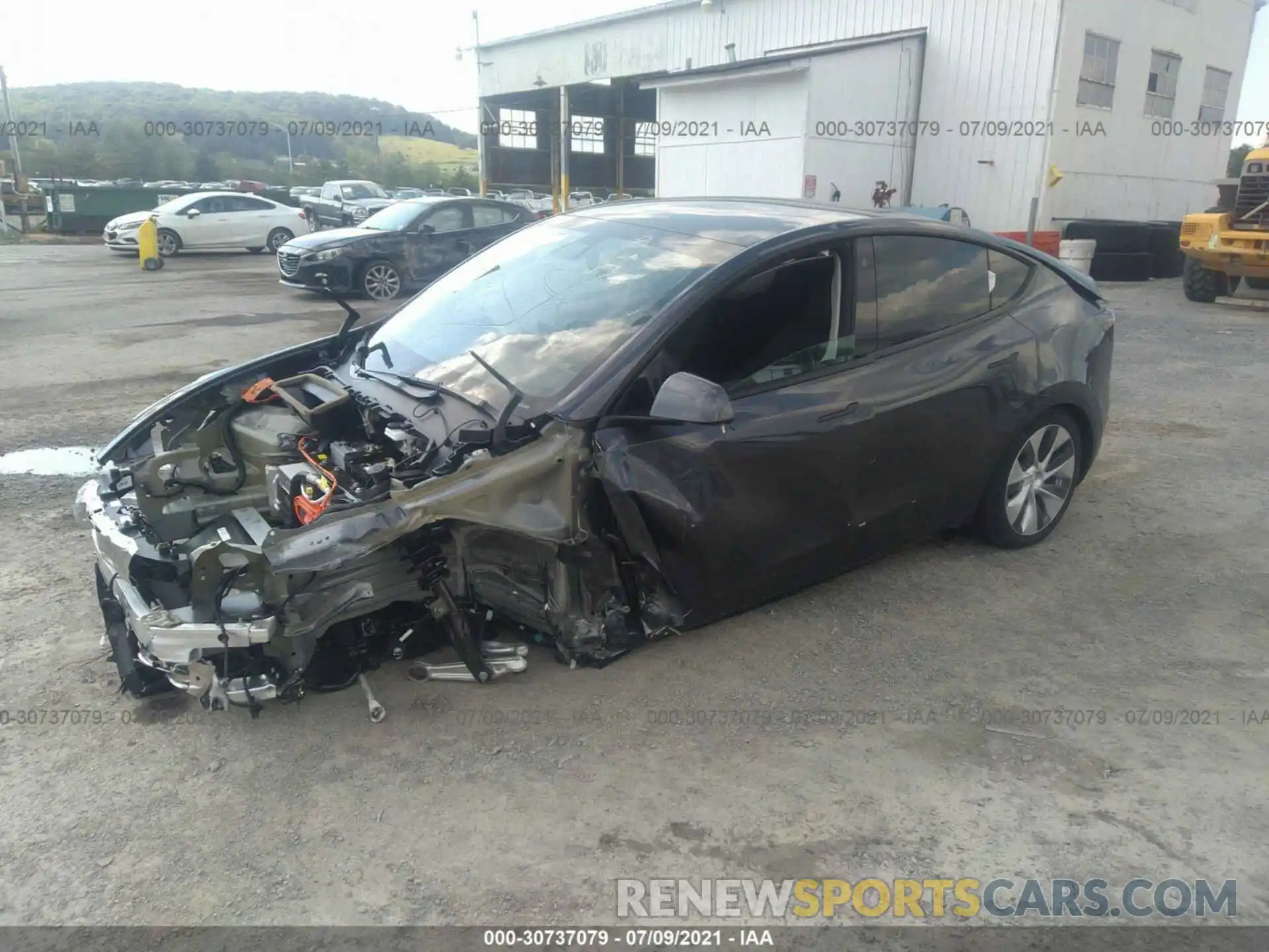 2 Photograph of a damaged car 5YJYGDEE9MF198496 TESLA MODEL Y 2021