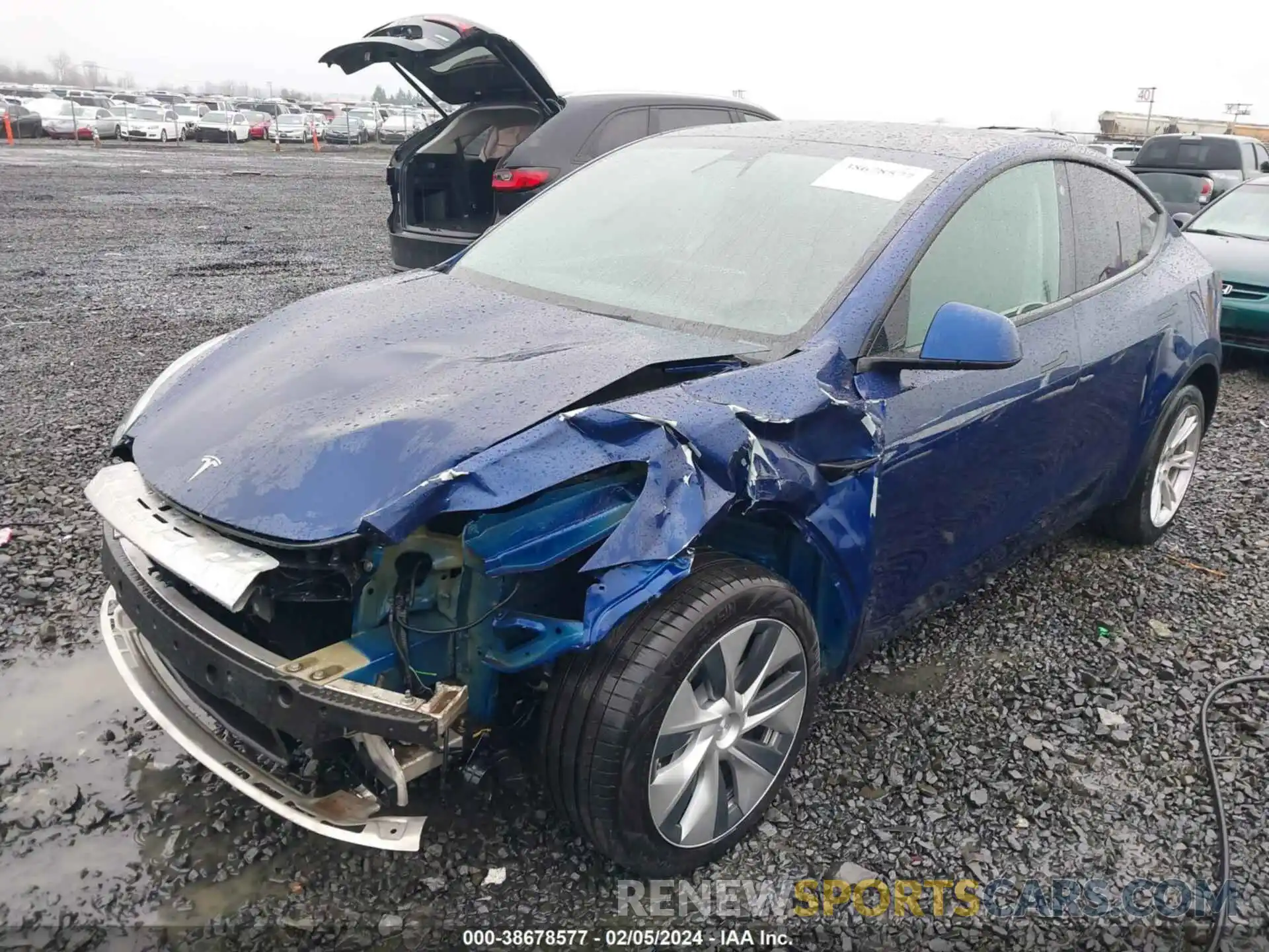 2 Photograph of a damaged car 5YJYGDEE9MF199910 TESLA MODEL Y 2021