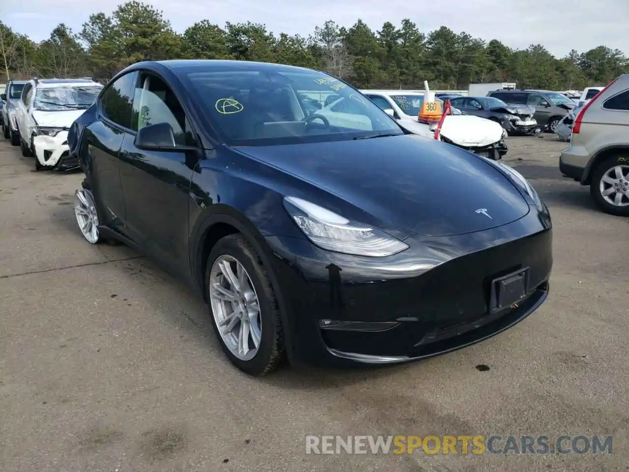 1 Photograph of a damaged car 5YJYGDEE9MF204832 TESLA MODEL Y 2021