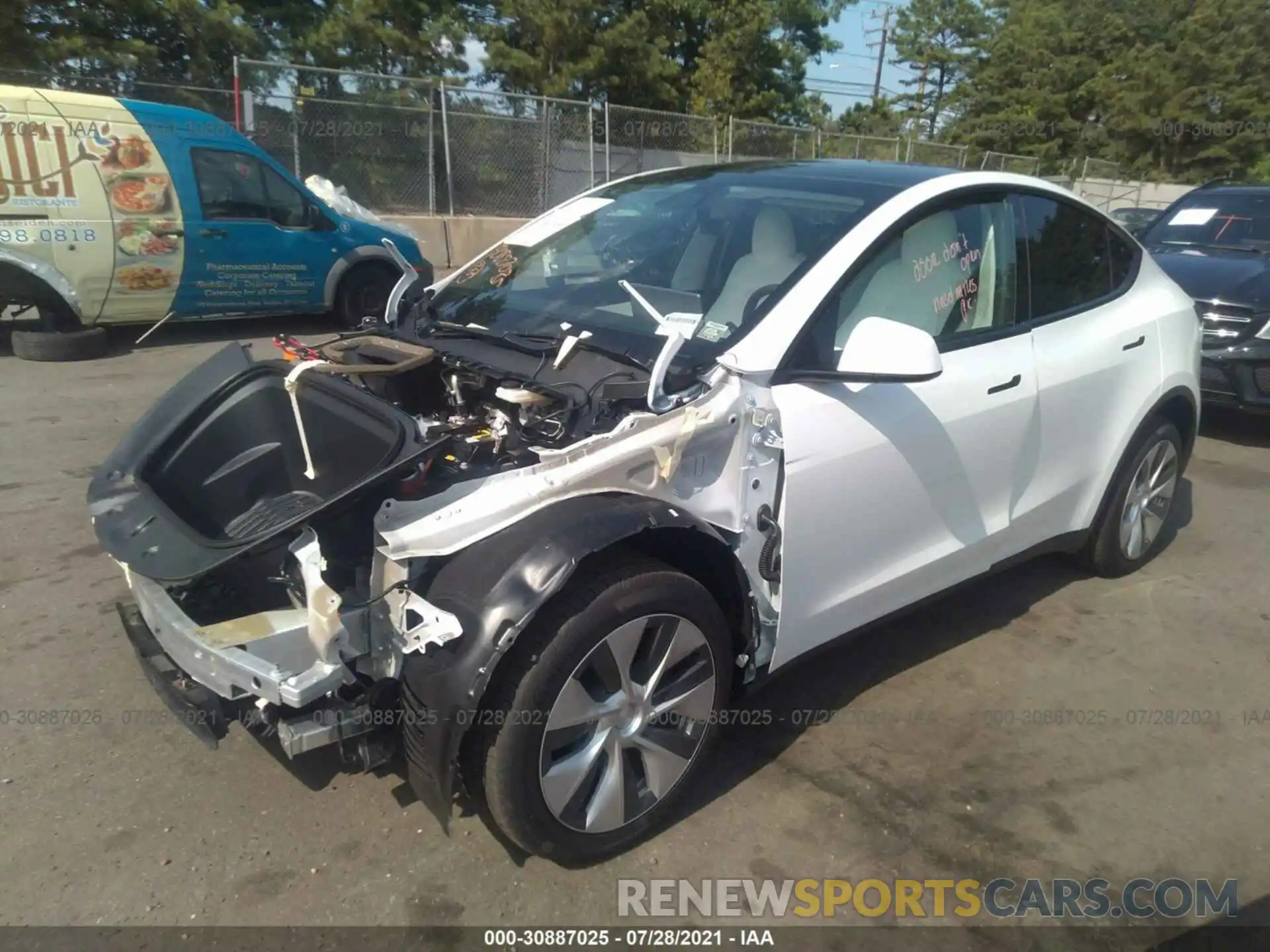 2 Photograph of a damaged car 5YJYGDEE9MF210324 TESLA MODEL Y 2021