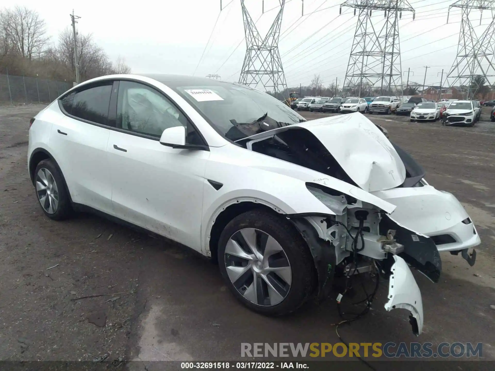 1 Photograph of a damaged car 5YJYGDEE9MF211277 TESLA MODEL Y 2021