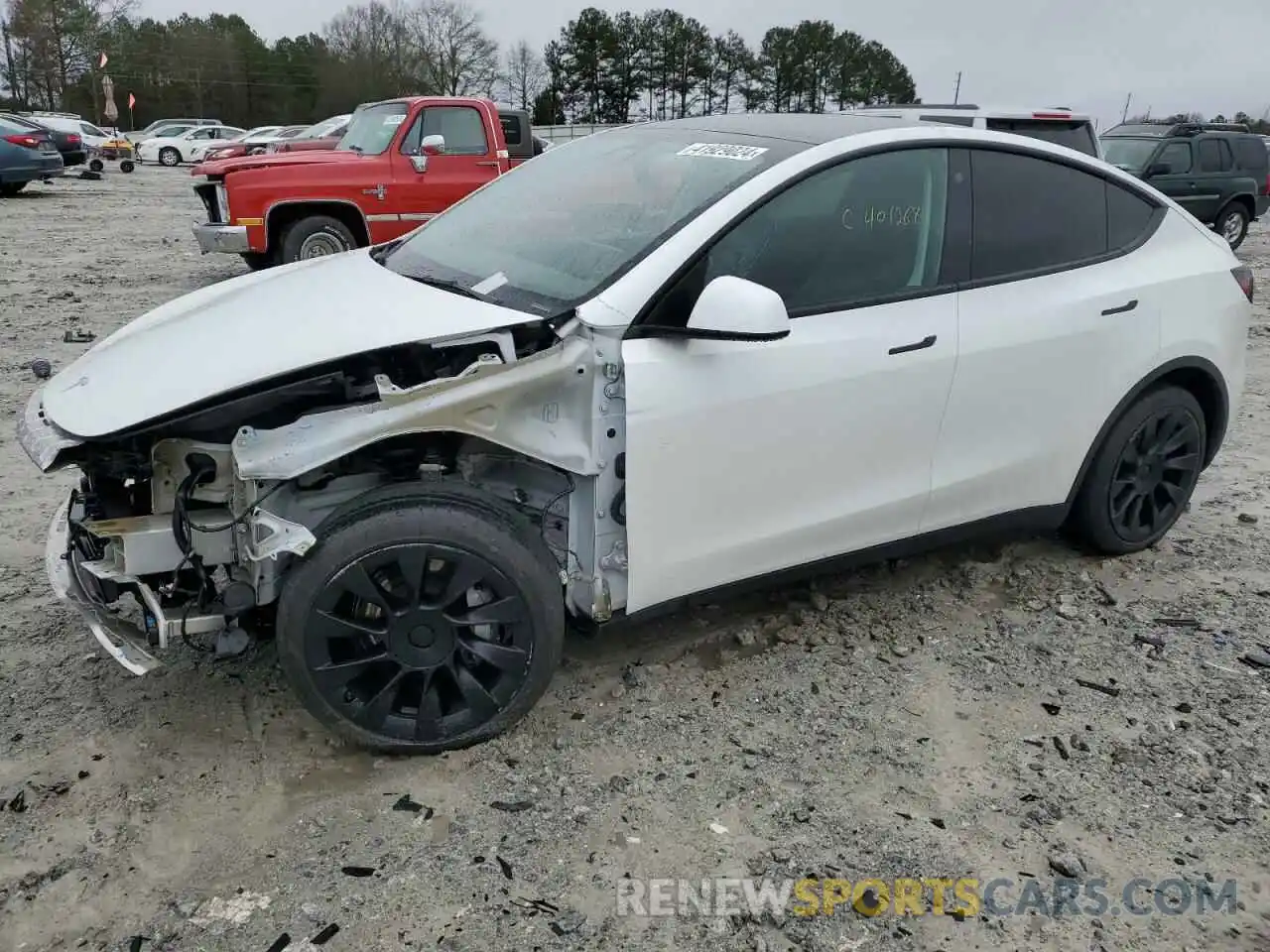 1 Photograph of a damaged car 5YJYGDEE9MF232260 TESLA MODEL Y 2021