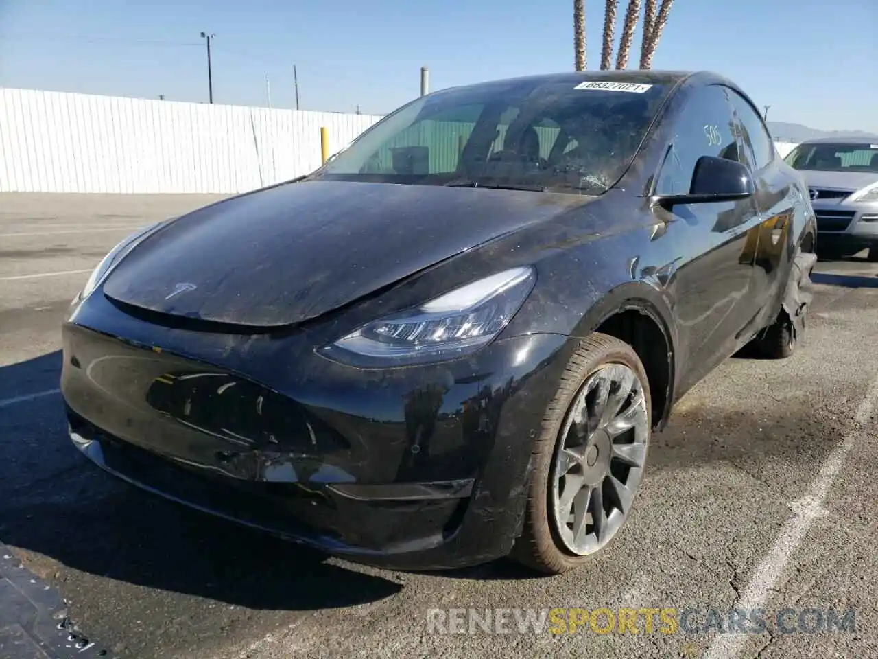 2 Photograph of a damaged car 5YJYGDEE9MF243291 TESLA MODEL Y 2021