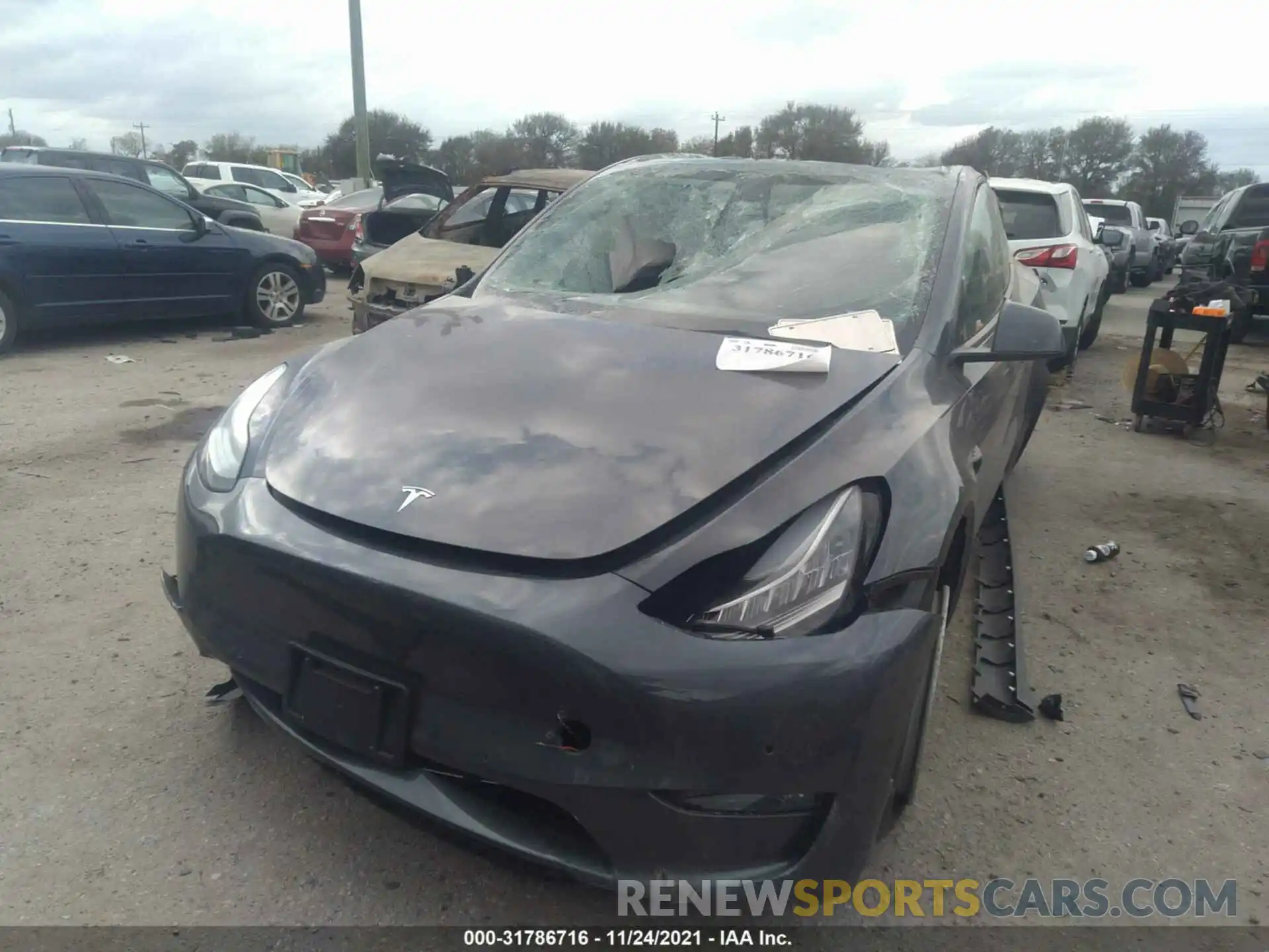 6 Photograph of a damaged car 5YJYGDEE9MF253304 TESLA MODEL Y 2021