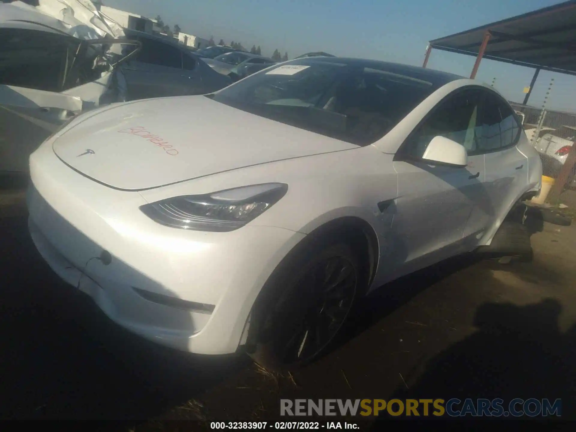 2 Фотография поврежденного автомобиля 5YJYGDEE9MF282933 TESLA MODEL Y 2021