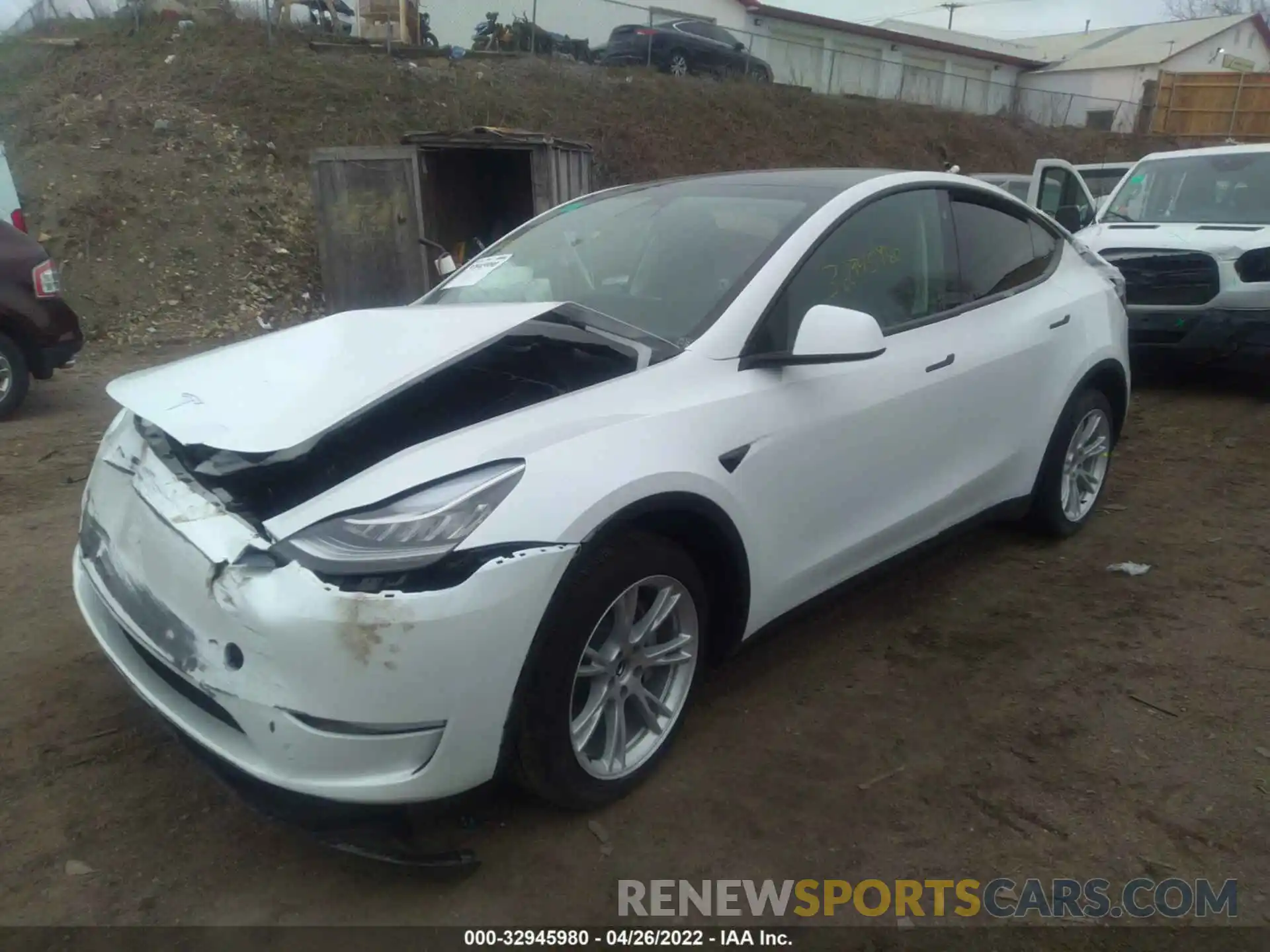 2 Photograph of a damaged car 5YJYGDEE9MF287338 TESLA MODEL Y 2021