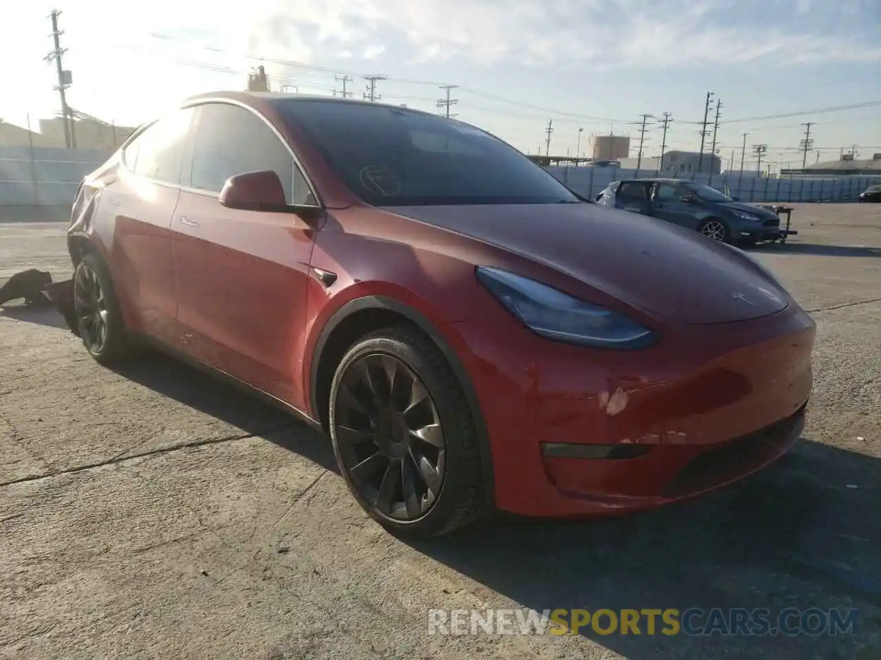 1 Фотография поврежденного автомобиля 5YJYGDEE9MF299473 TESLA MODEL Y 2021