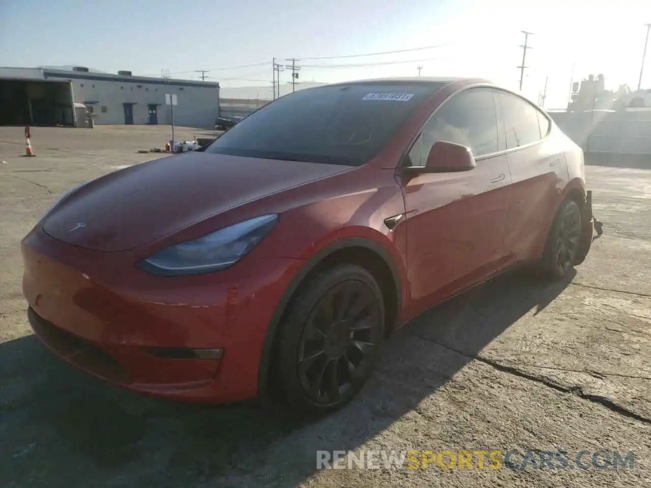 2 Photograph of a damaged car 5YJYGDEE9MF299473 TESLA MODEL Y 2021