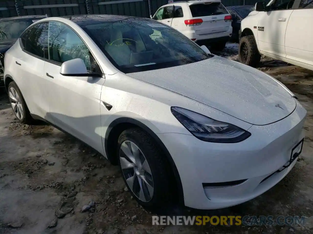 1 Фотография поврежденного автомобиля 5YJYGDEEXMF064483 TESLA MODEL Y 2021