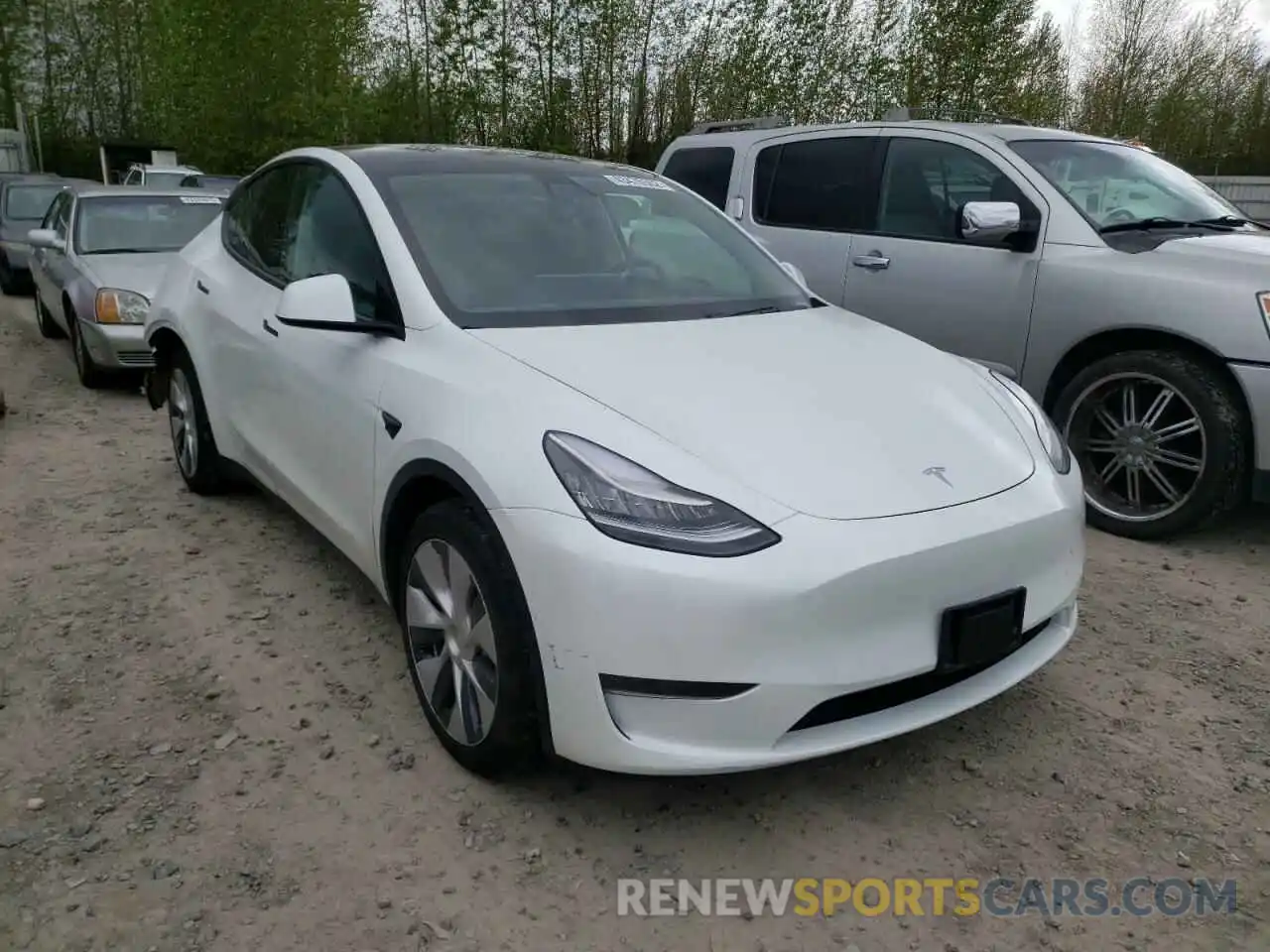 1 Photograph of a damaged car 5YJYGDEEXMF065729 TESLA MODEL Y 2021