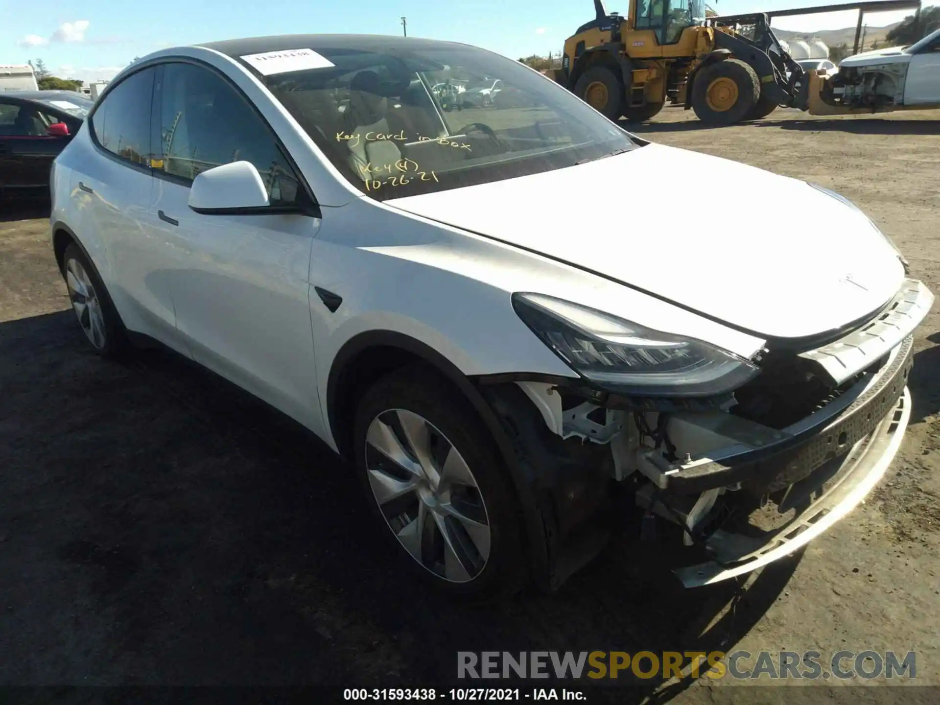 1 Photograph of a damaged car 5YJYGDEEXMF066153 TESLA MODEL Y 2021