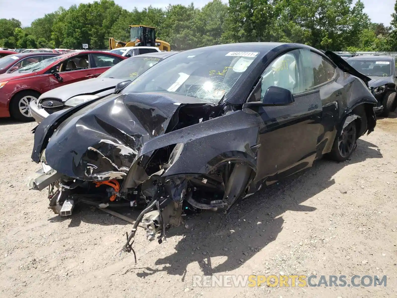 2 Photograph of a damaged car 5YJYGDEEXMF070798 TESLA MODEL Y 2021