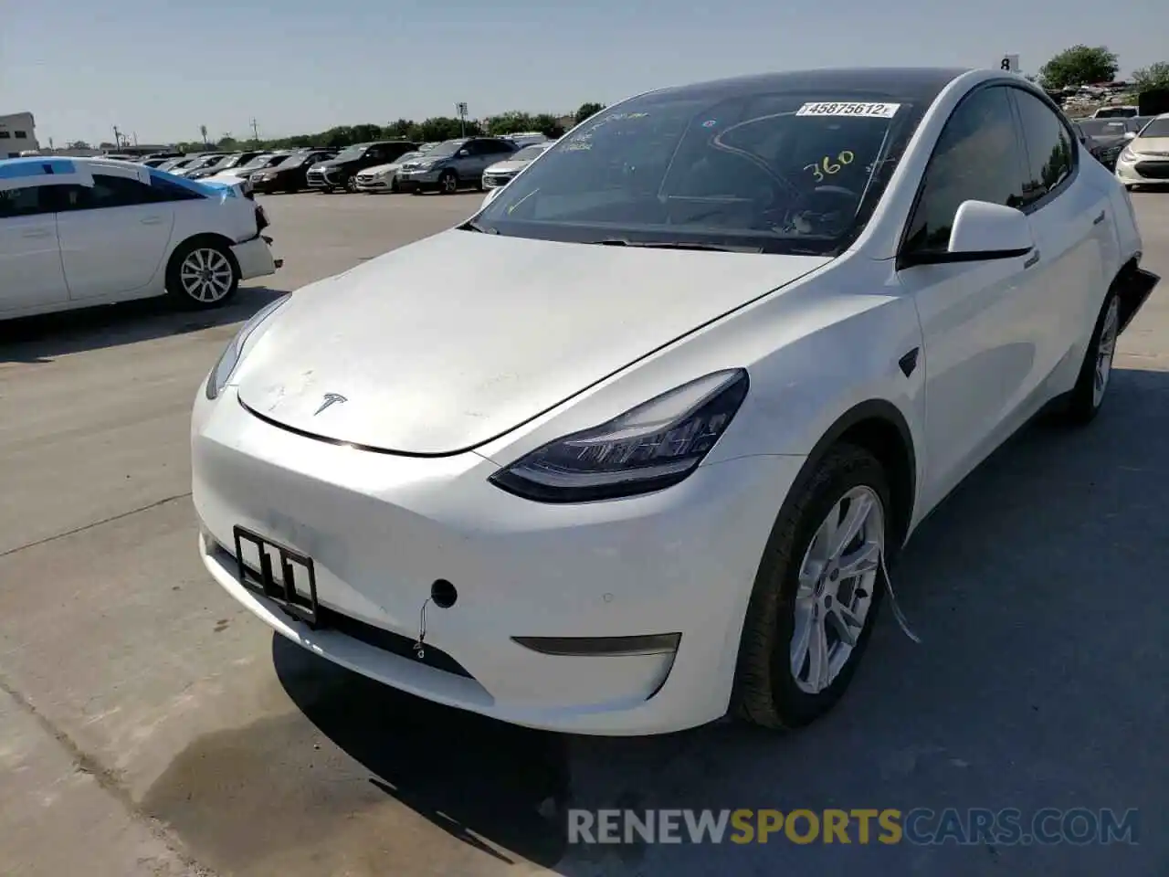 2 Фотография поврежденного автомобиля 5YJYGDEEXMF072731 TESLA MODEL Y 2021