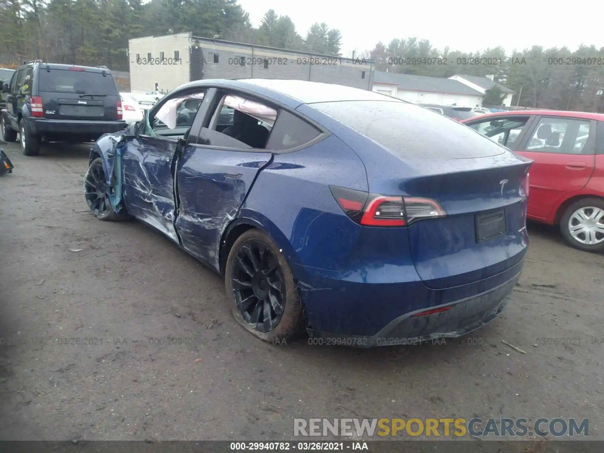 3 Photograph of a damaged car 5YJYGDEEXMF073801 TESLA MODEL Y 2021