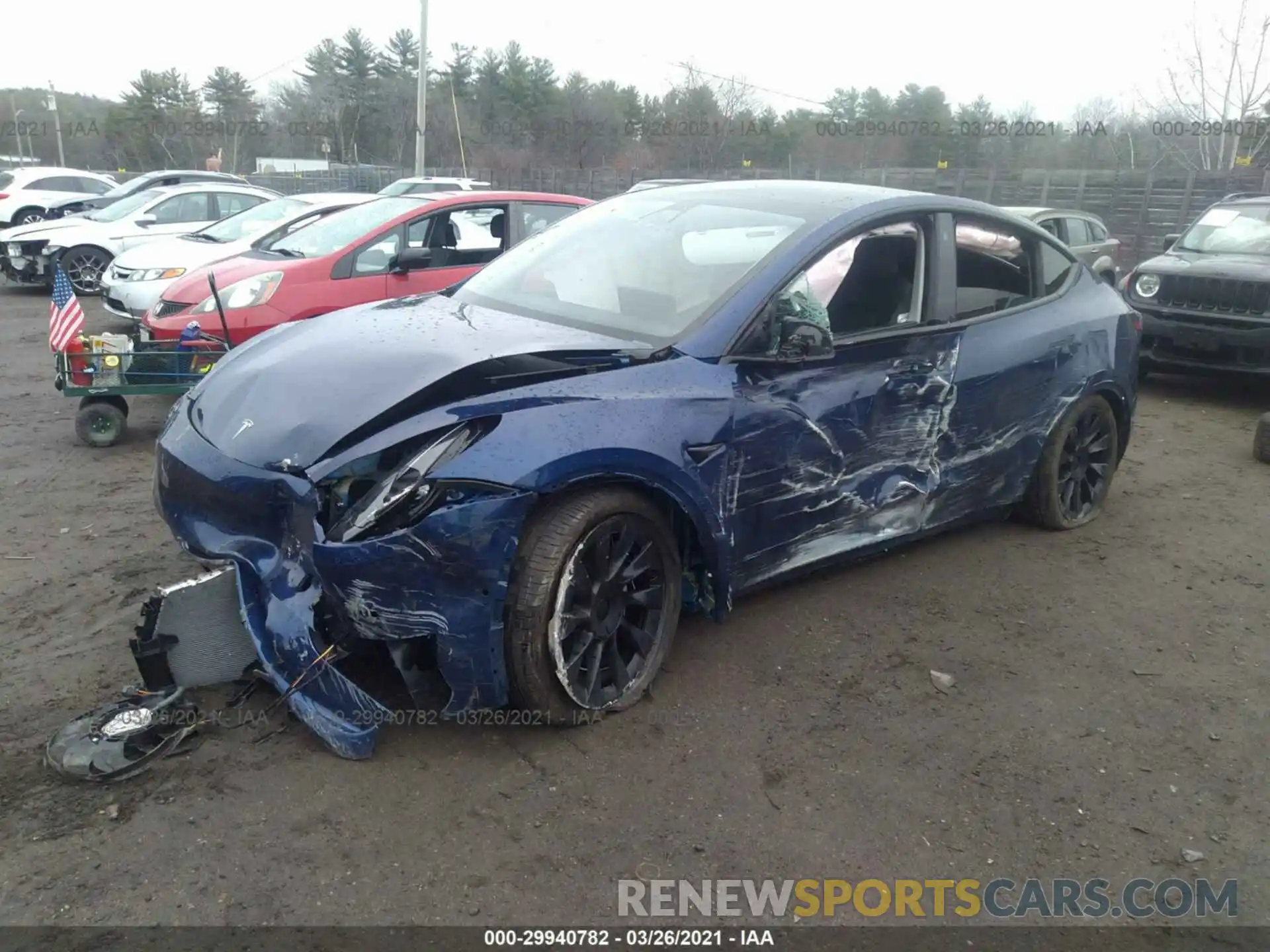 6 Photograph of a damaged car 5YJYGDEEXMF073801 TESLA MODEL Y 2021